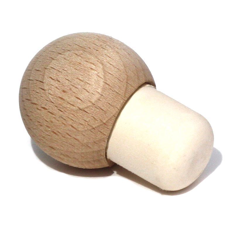 Rolhas capsuladas 19 mm 'Esfera', madeira, para boca: Cortiça