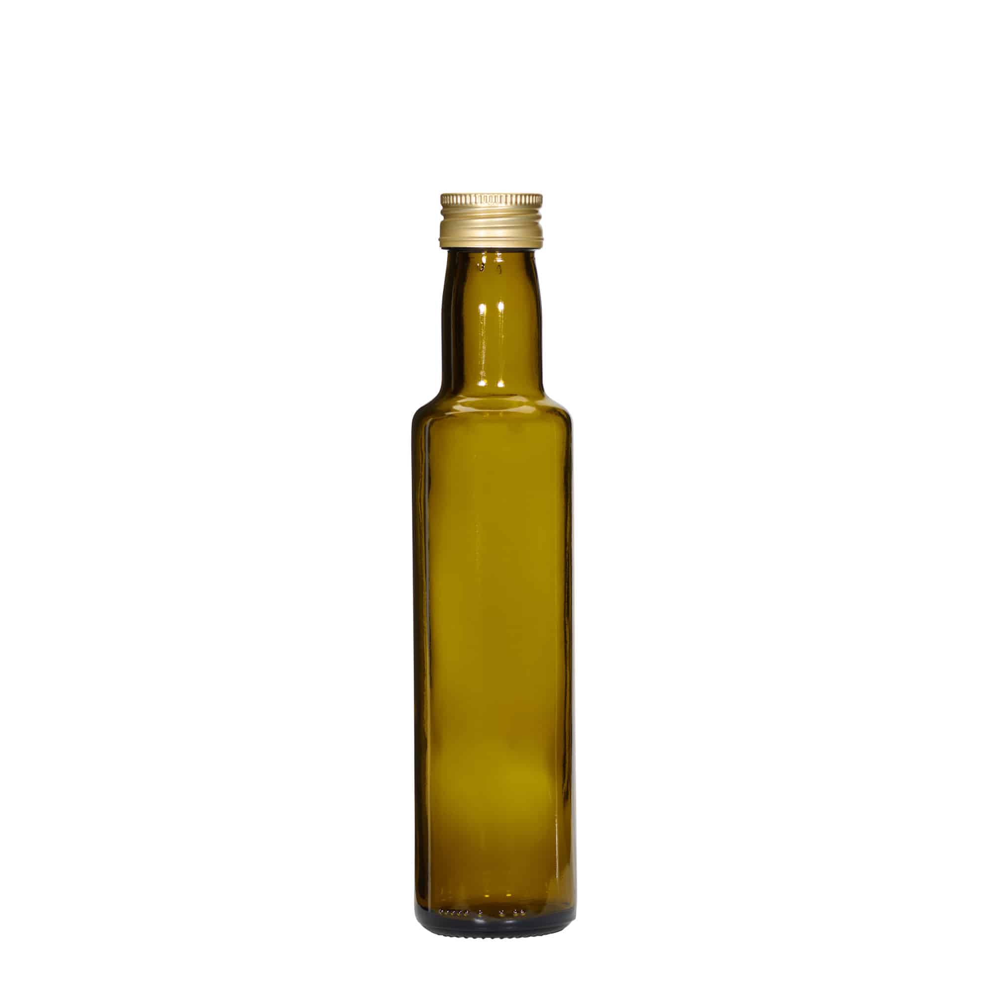 Frasco de vidro de 250 ml 'Dorica', verde antigo, boca: PP 31,5