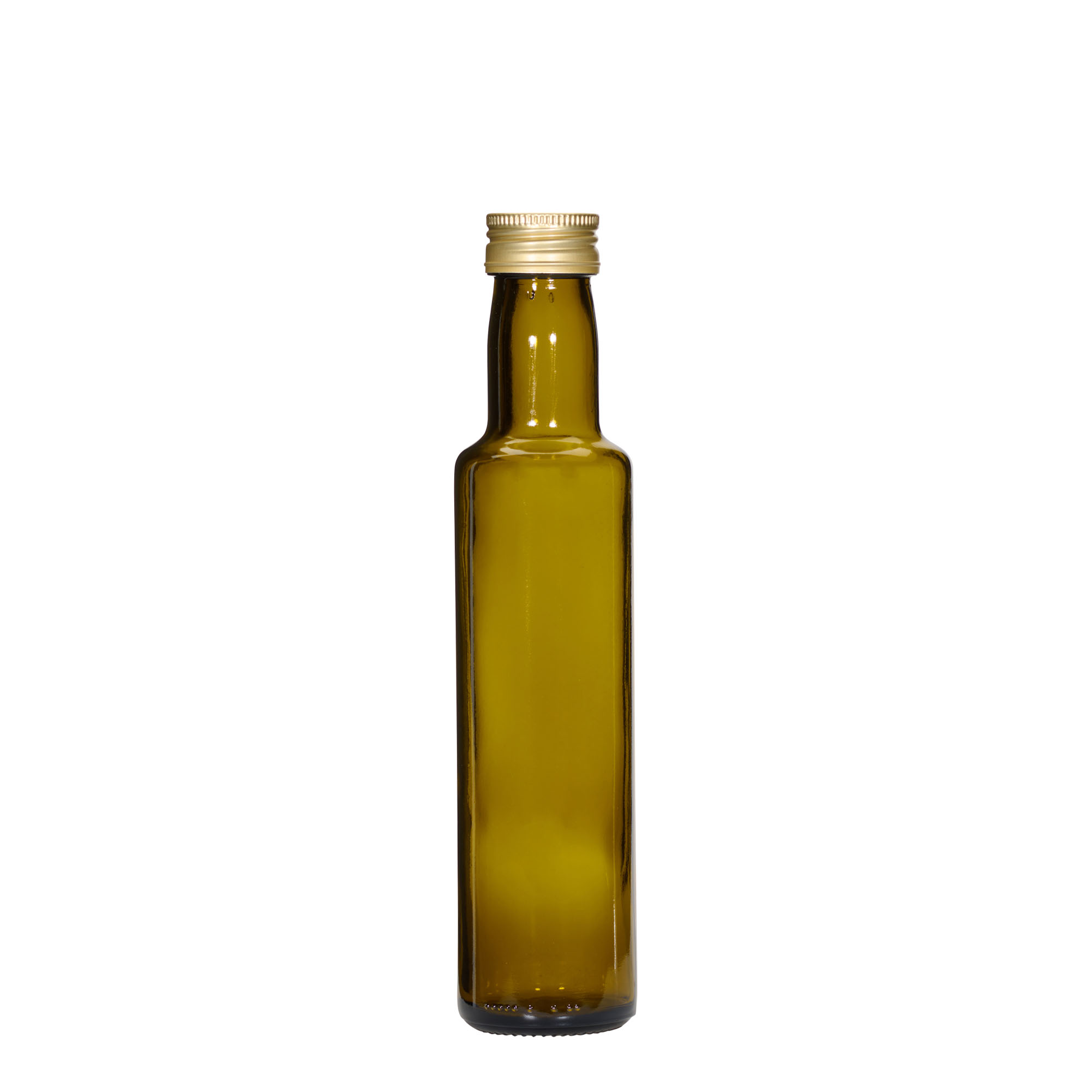 Frasco de vidro de 250 ml 'Dorica', verde antigo, boca: PP 31,5 Frasco de vidro de 250 ml 'Dorica', verde antigo, boca: PP 31,5