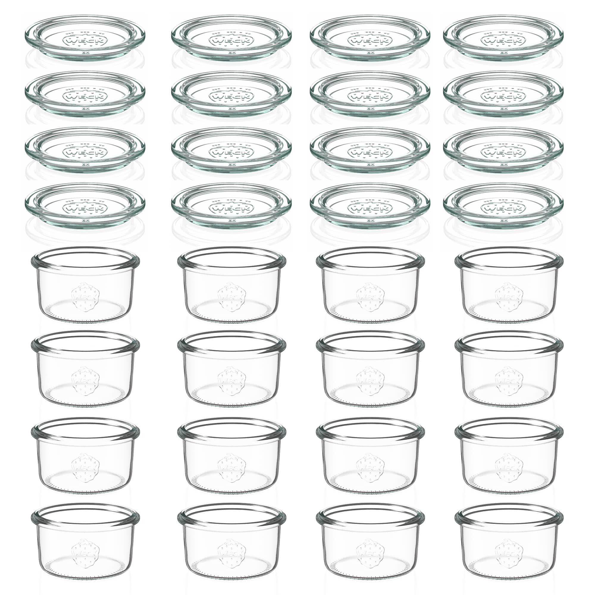 12x 165 ml frasco WECK com tampa de vidro RR 80