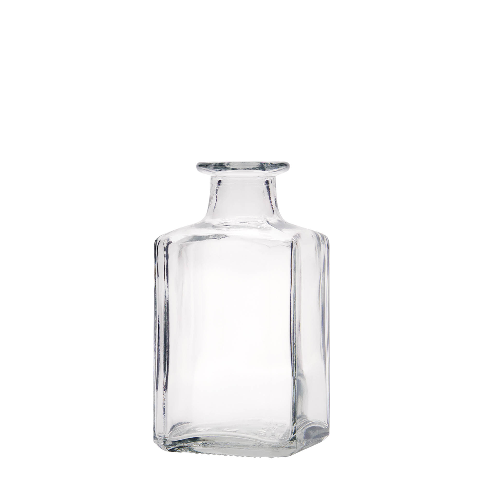 Garrafa de vidro de 250 ml 'Torben', quadrada, boca: rolha