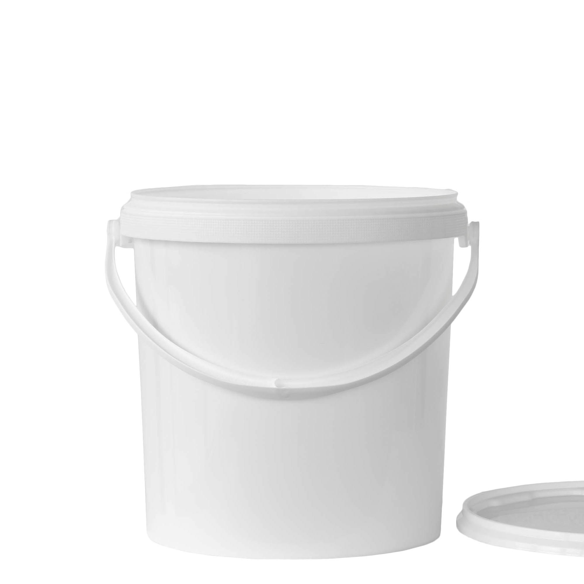 Balde de 10 l, plástico PP, branco