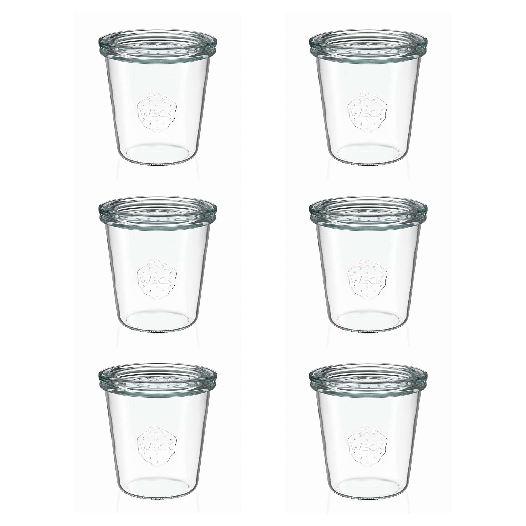 6x 290 ml frasco WECK alto com tampa de vidro RR 80