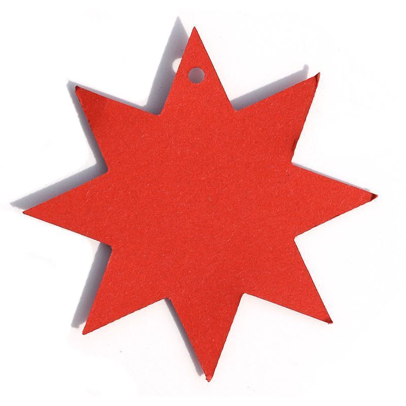 Etiqueta de pendurar estrela, vermelho