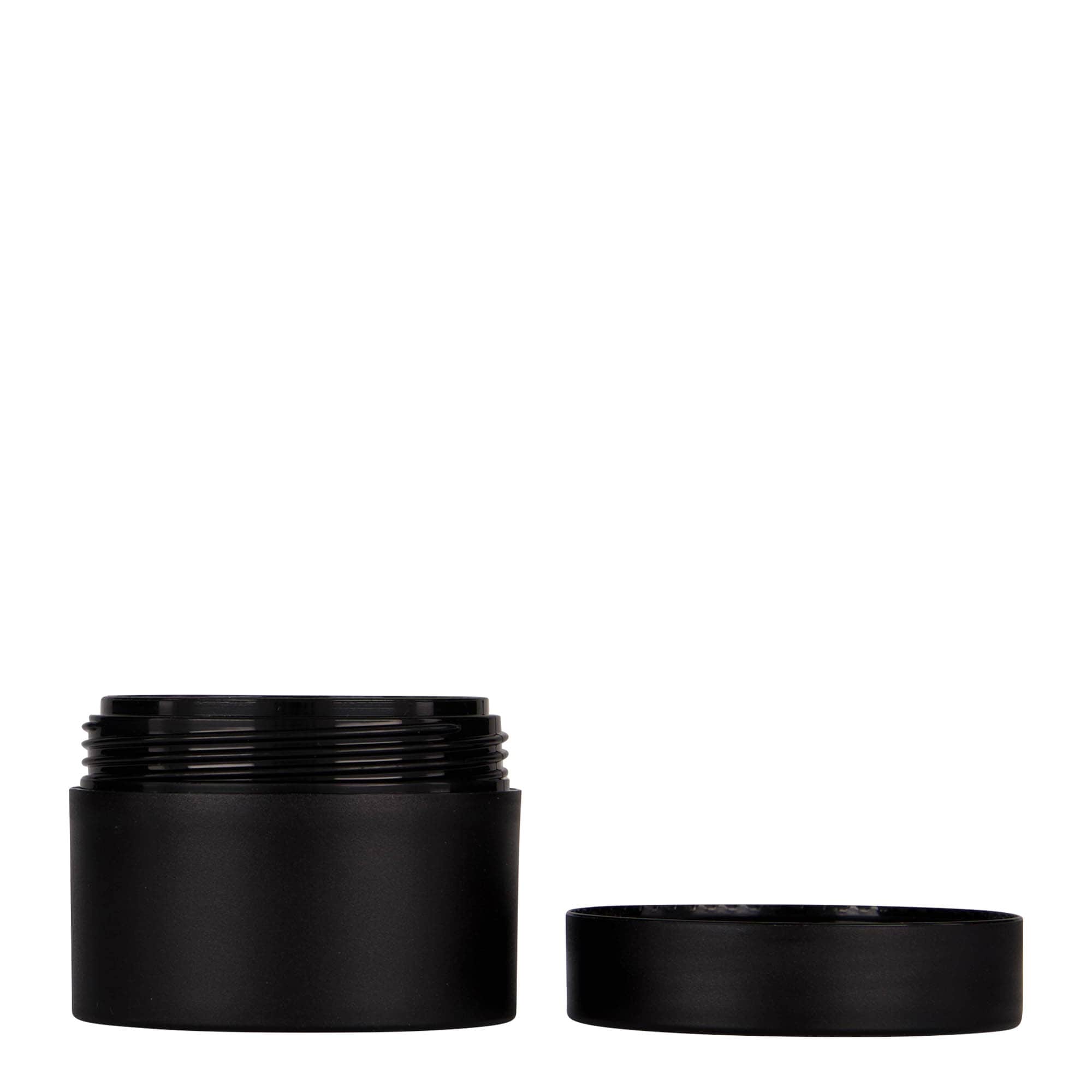 Dose de plástico 50 ml 'Antonella', PP, preta, boca: tampa de rosca