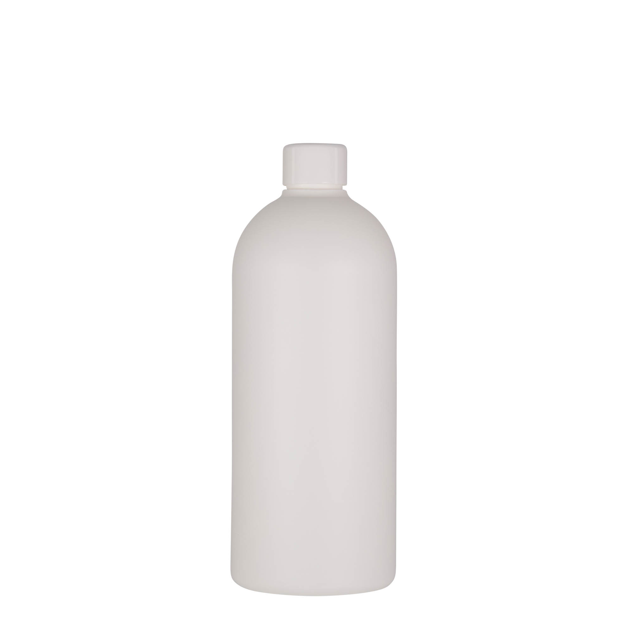 Garrafa de plástico de 500 ml 'Tuffy', HDPE, branca, boca: 24/410 Garrafa de plástico de 500 ml 'Tuffy', HDPE, branca, boca: 24/410