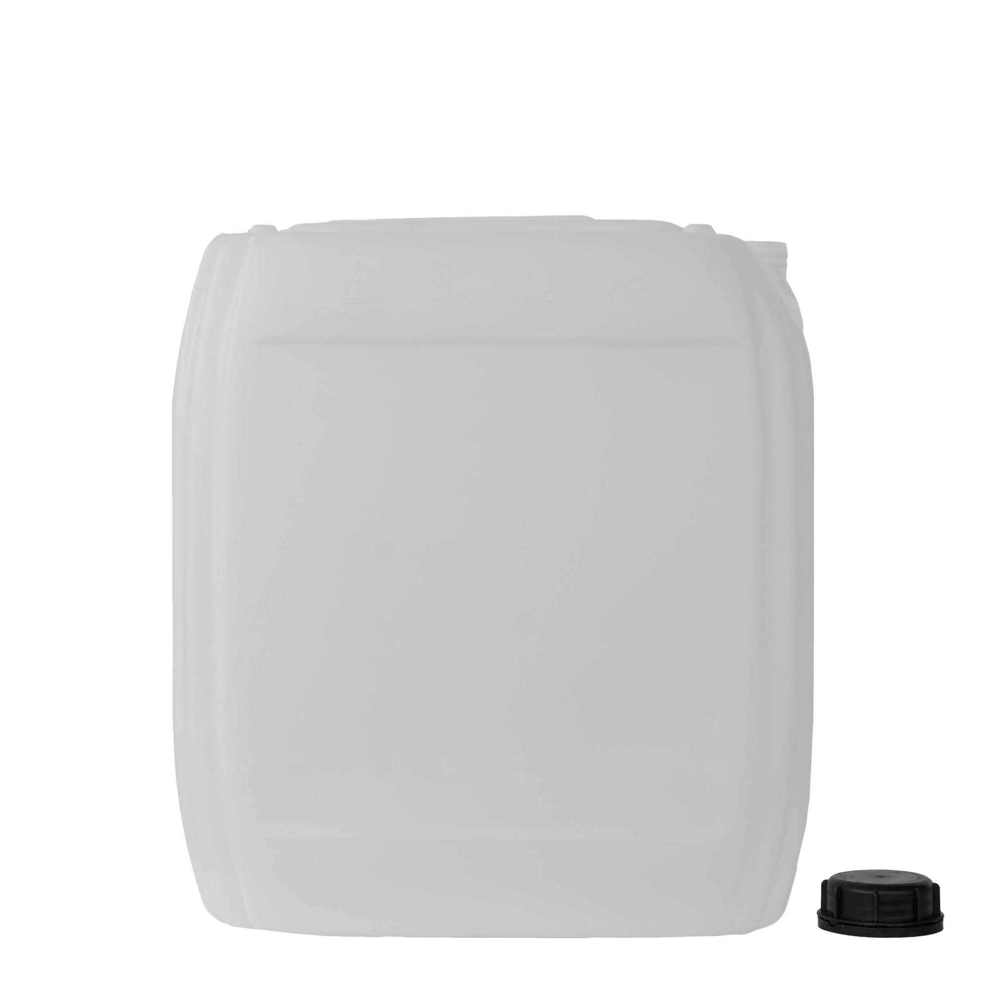 Bidão de 25 l, retangular, plástico HDPE, natural, boca: ND 60 Bidão de 25 l, retangular, plástico HDPE, natural, boca: ND 60