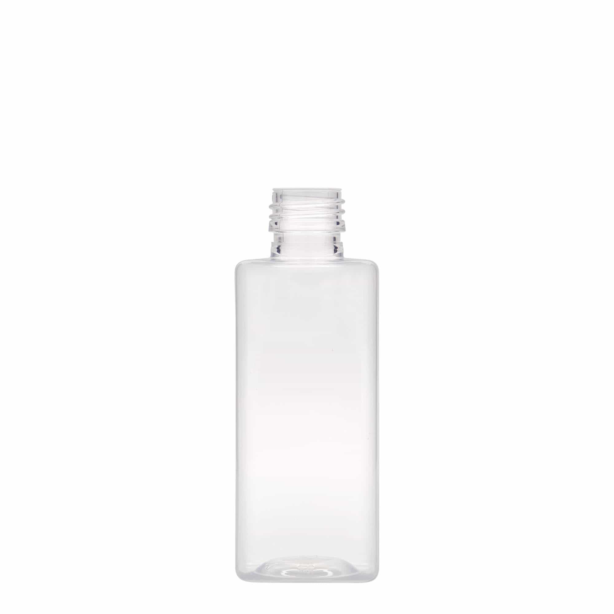 Garrafa PET de 250 ml 'Karl', quadrada, plástico, boca: PP 28