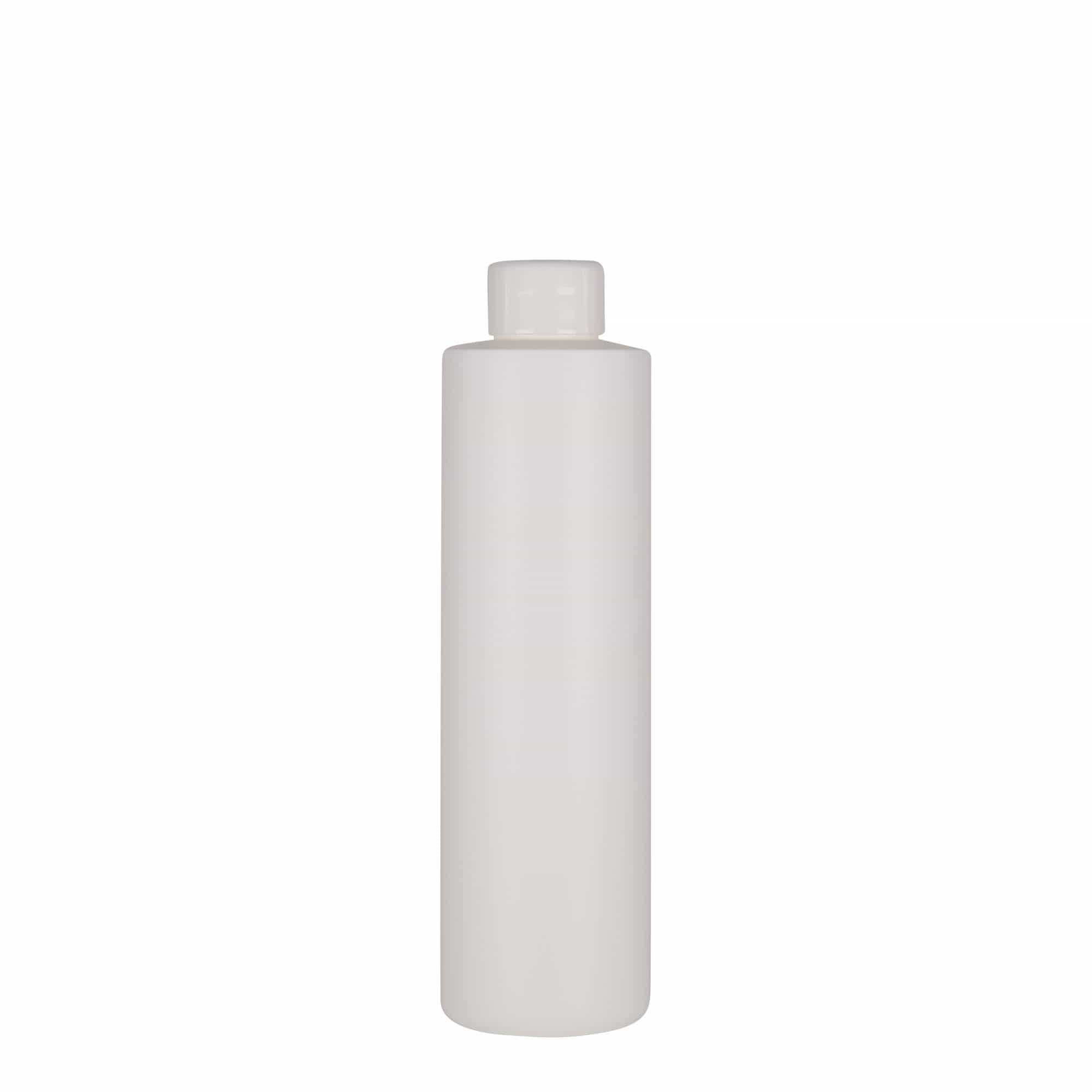 Frasco de plástico de 250 ml 'Pipe', HDPE verde, branco, bocal: 24/410