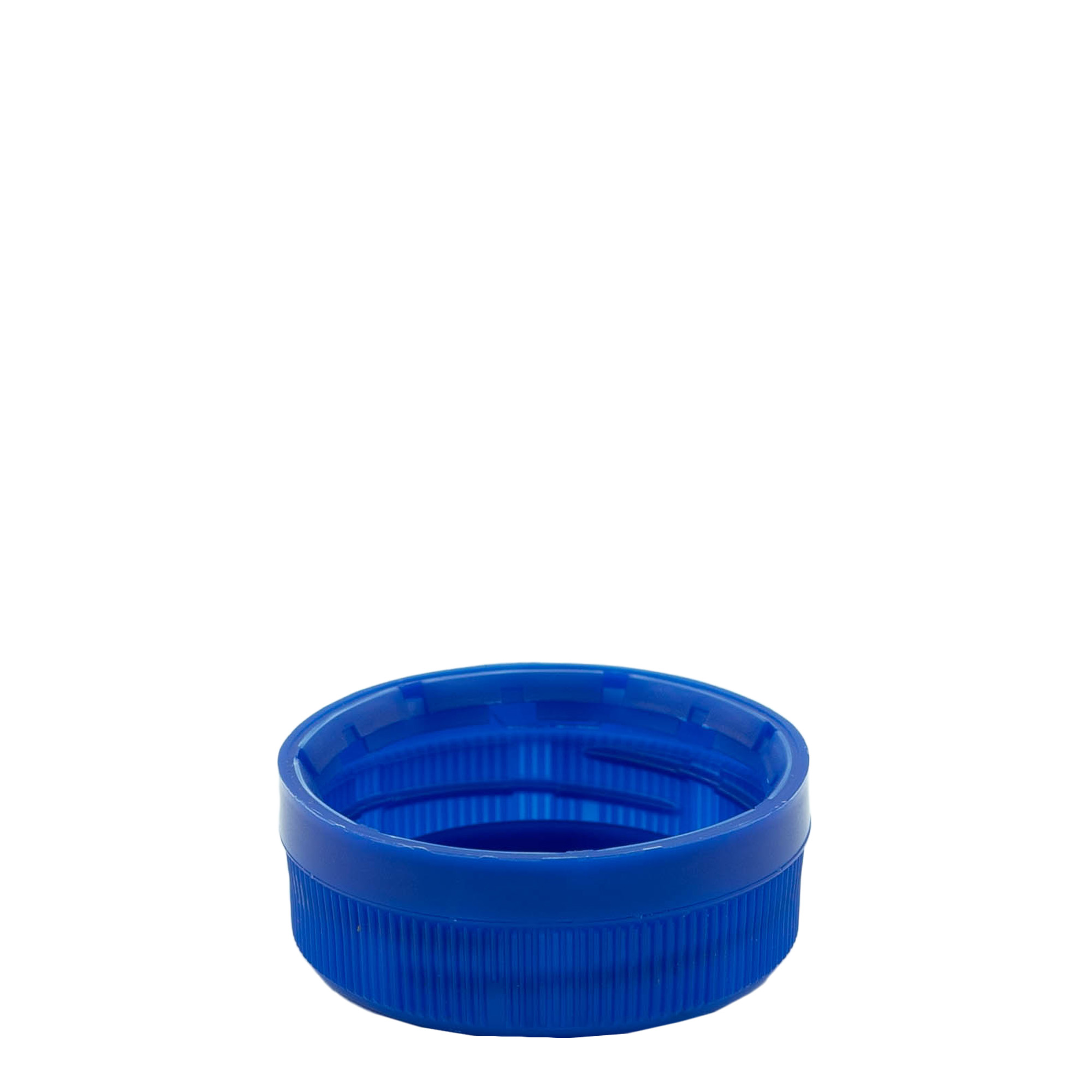 Tampa de rosca com rosca dupla, plástico PE, azul, para boca: PET 38 mm Tampa de rosca com rosca dupla, plástico PE, azul, para boca: PET 38 mm
