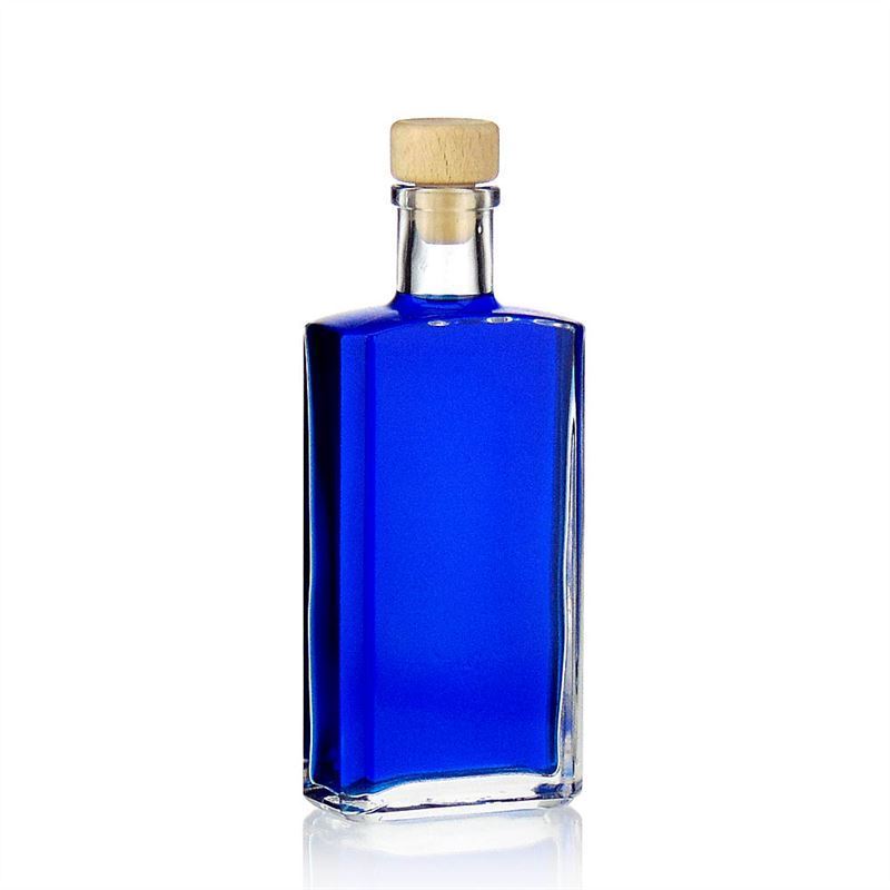 Frasco de vidro de 200 ml 'Shiny', retangular, boca: cortiça Frasco de vidro de 200 ml 'Shiny', retangular, boca: cortiça