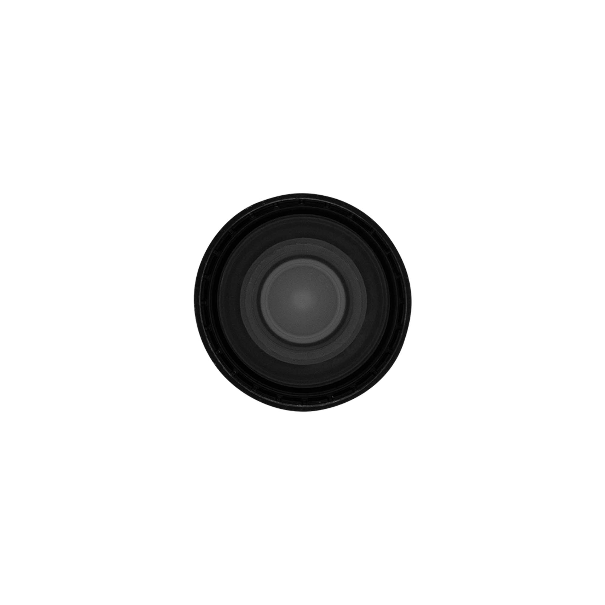 Fecho de originalidade DOP com bico vertedor, plástico PE, preto