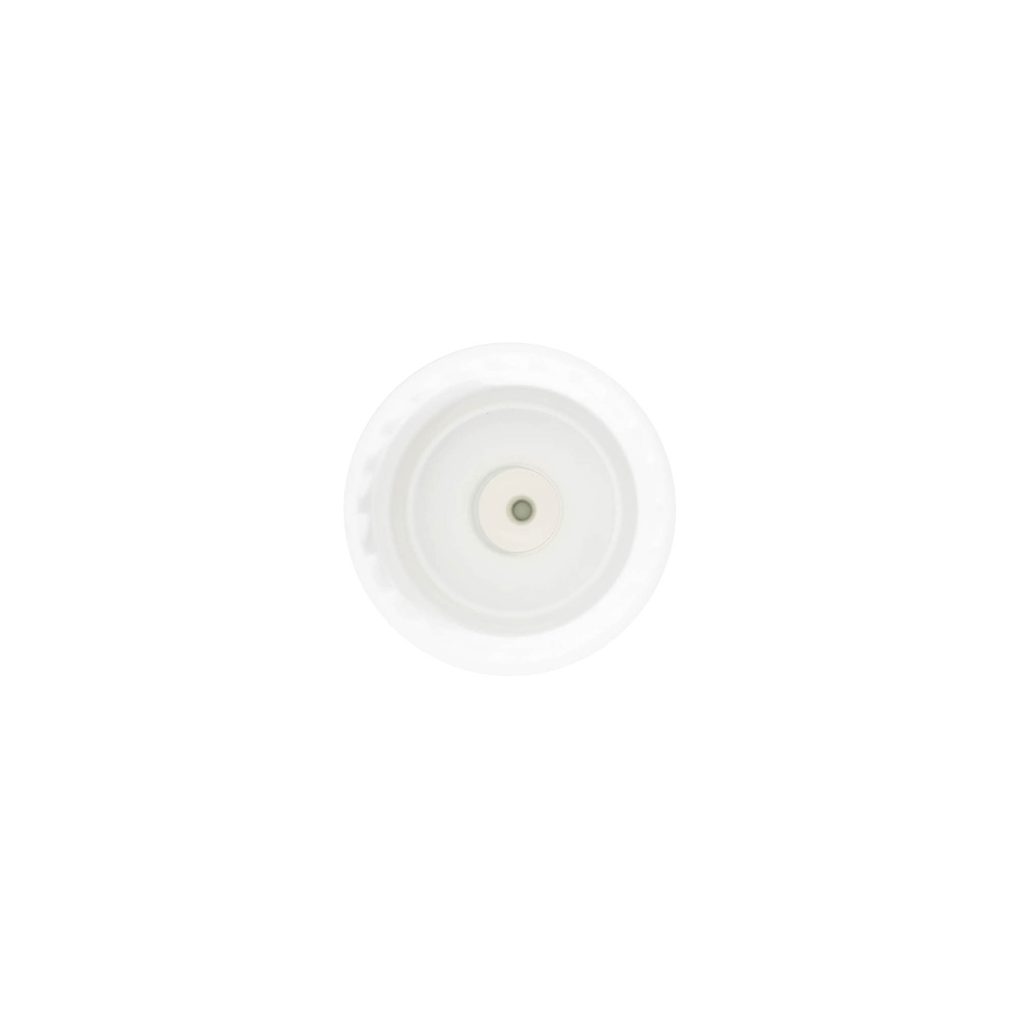 Tampa de rosca com aplicador, plástico PP, branco, para bocal: 24/410 Tampa de rosca com aplicador, plástico PP, branco, para bocal: 24/410
