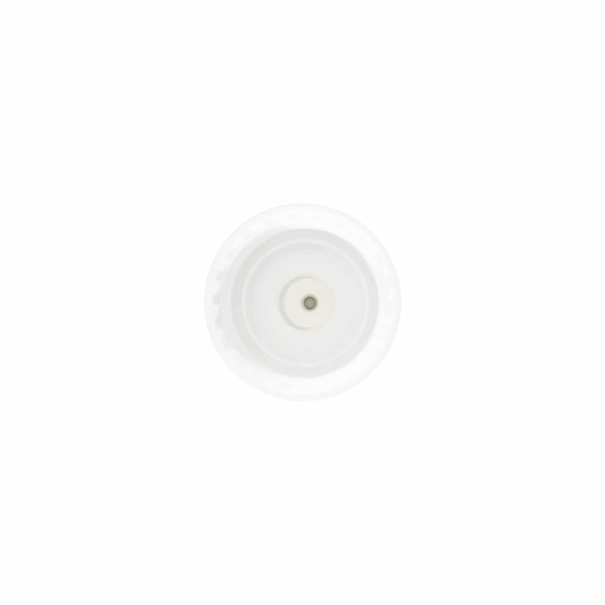 Tampa de rosca com aplicador, plástico PP, branco, para bocal: 24/410 Tampa de rosca com aplicador, plástico PP, branco, para bocal: 24/410
