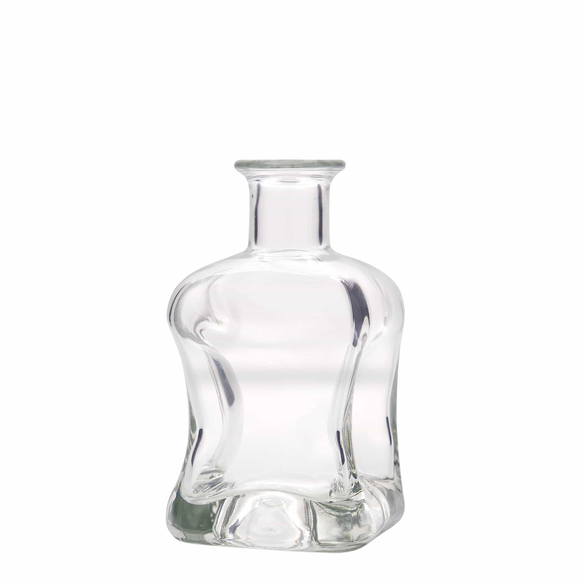 Garrafa de vidro de 350 ml 'Dublin', quadrada, boca: cortiça