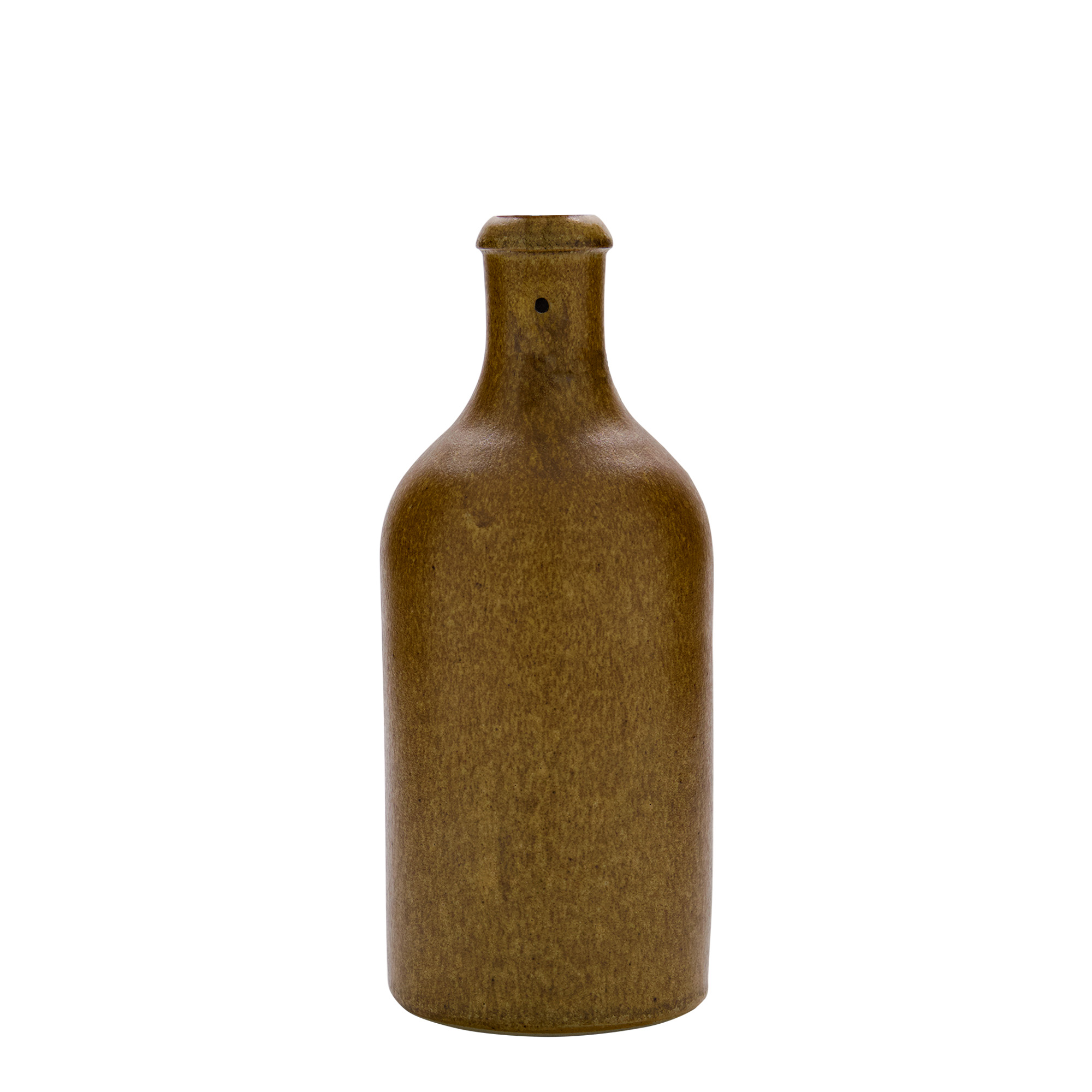 Jarro de barro 500 ml, grés, castanho-cristal, boca: fecho de mola