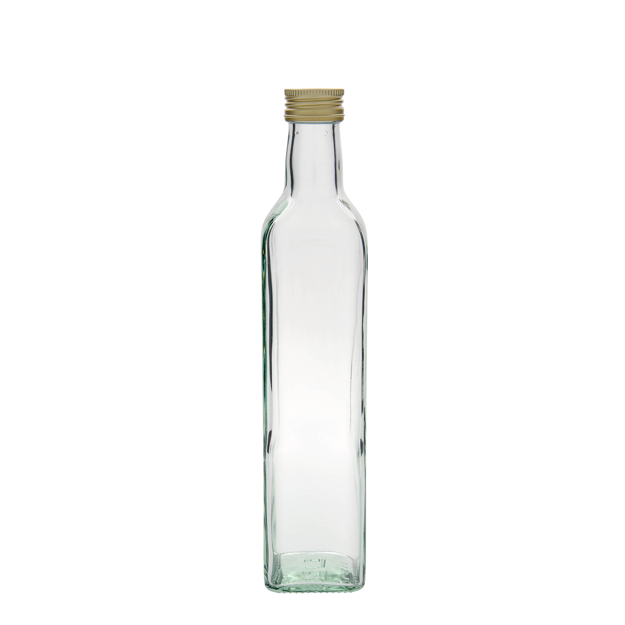Garrafa de vidro 500 ml 'Marasca', quadrada, boca: PP 31,5 Garrafa de vidro 500 ml 'Marasca', quadrada, boca: PP 31,5