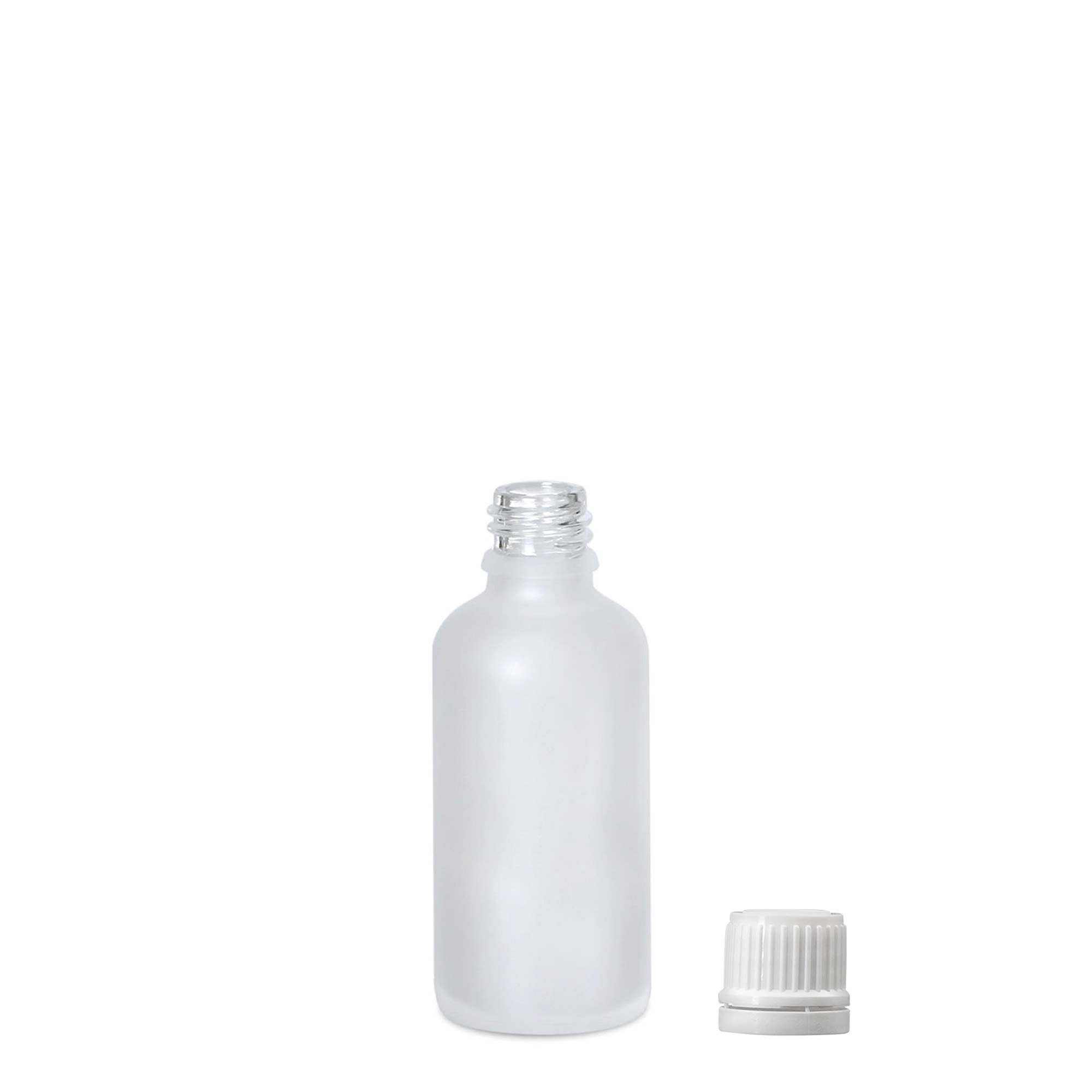50 ml frasco médico, vidro, fosco, boca: DIN 18