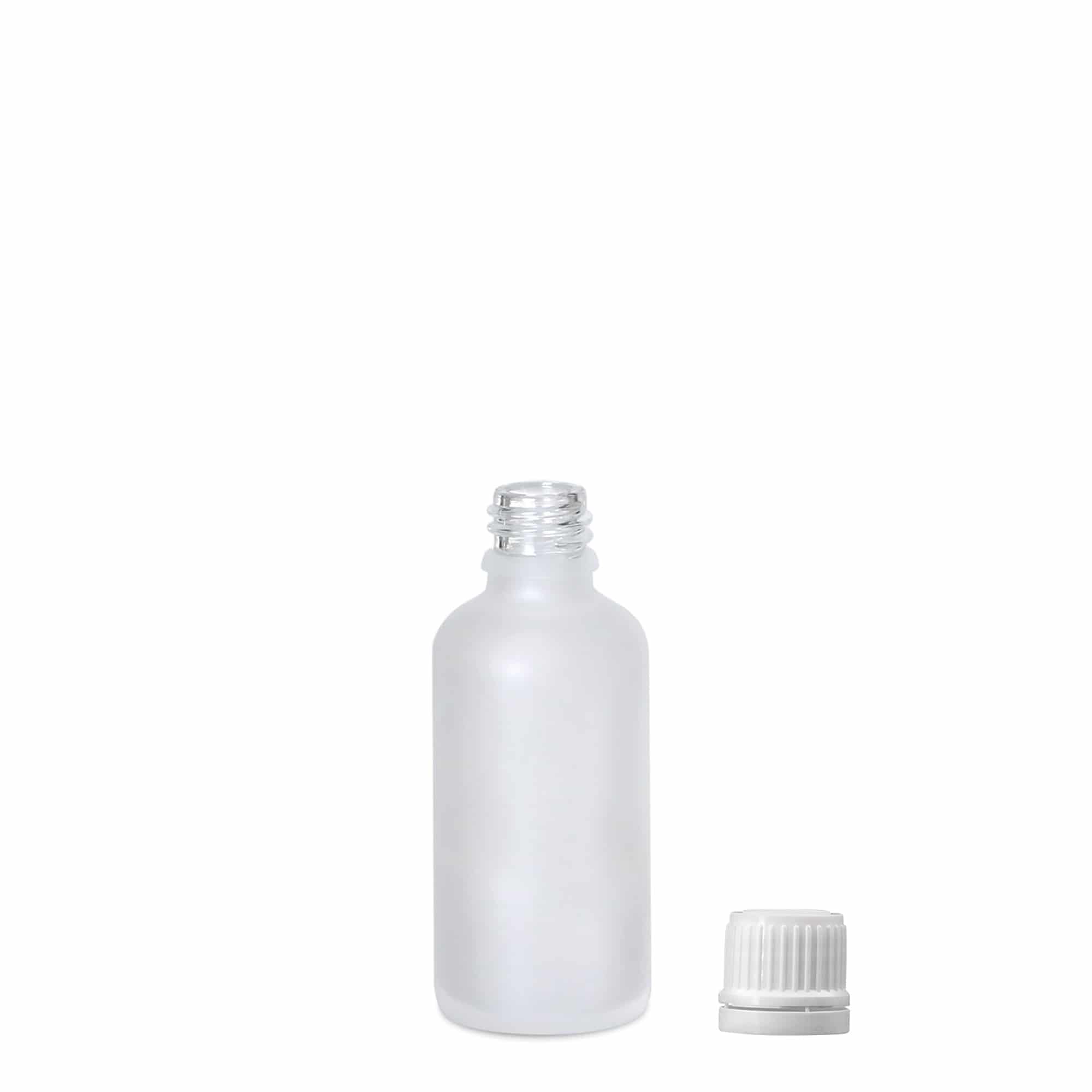 50 ml frasco médico, vidro, fosco, boca: DIN 18
