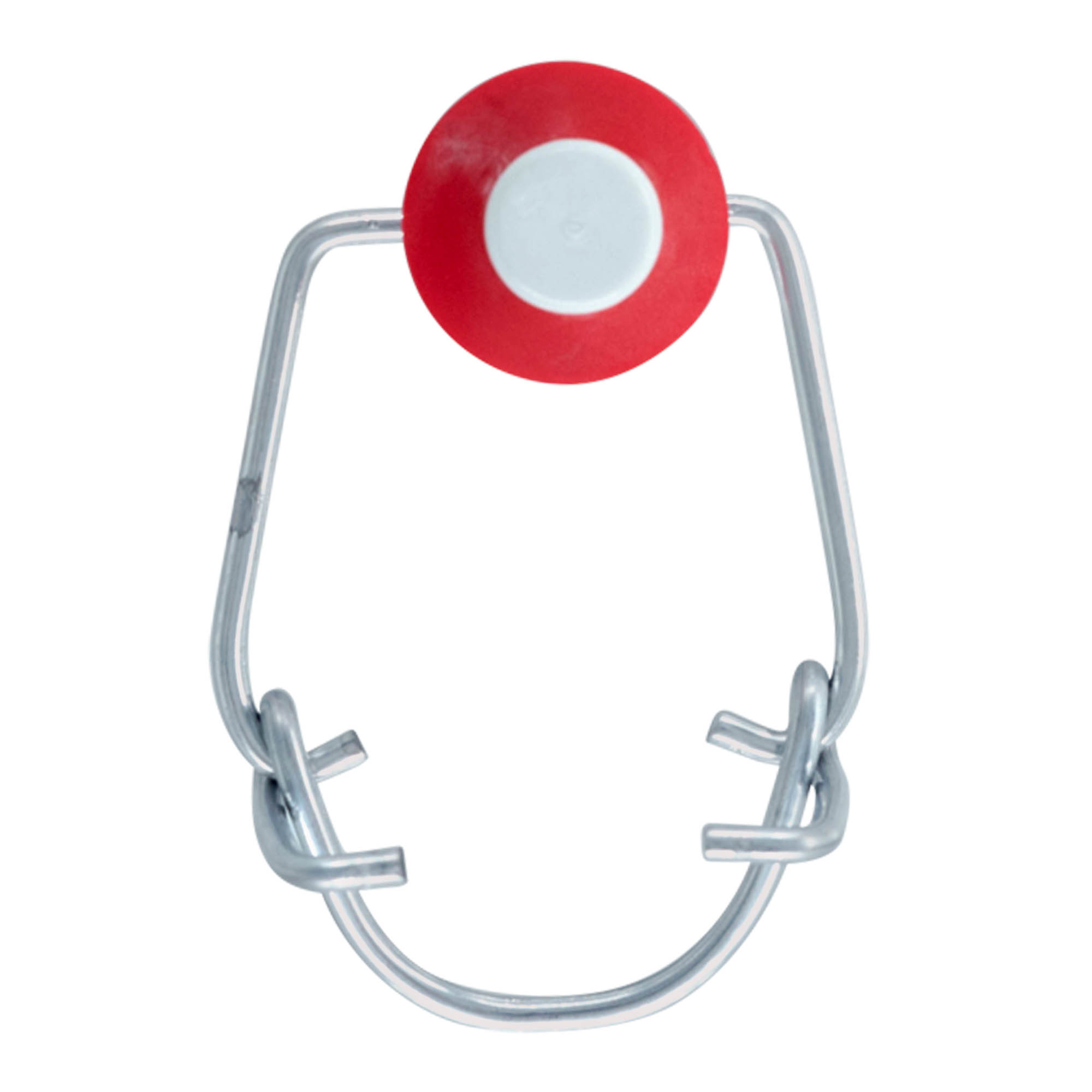 Fecho de pressão padrão, plástico, vermelho-branco Fecho de pressão padrão, plástico, vermelho-branco