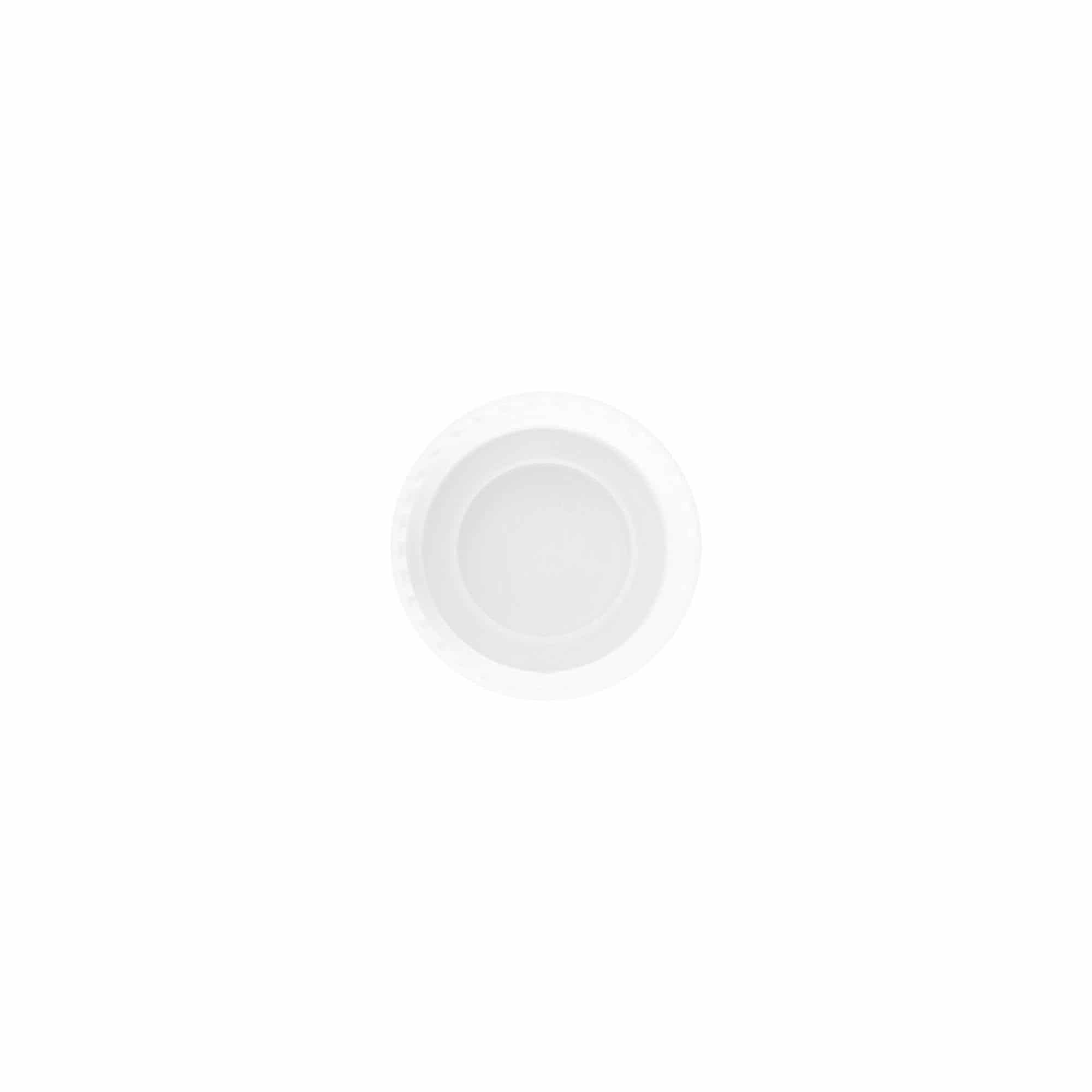 Tampa de rosca, plástico PP, branco, boca: 20/410