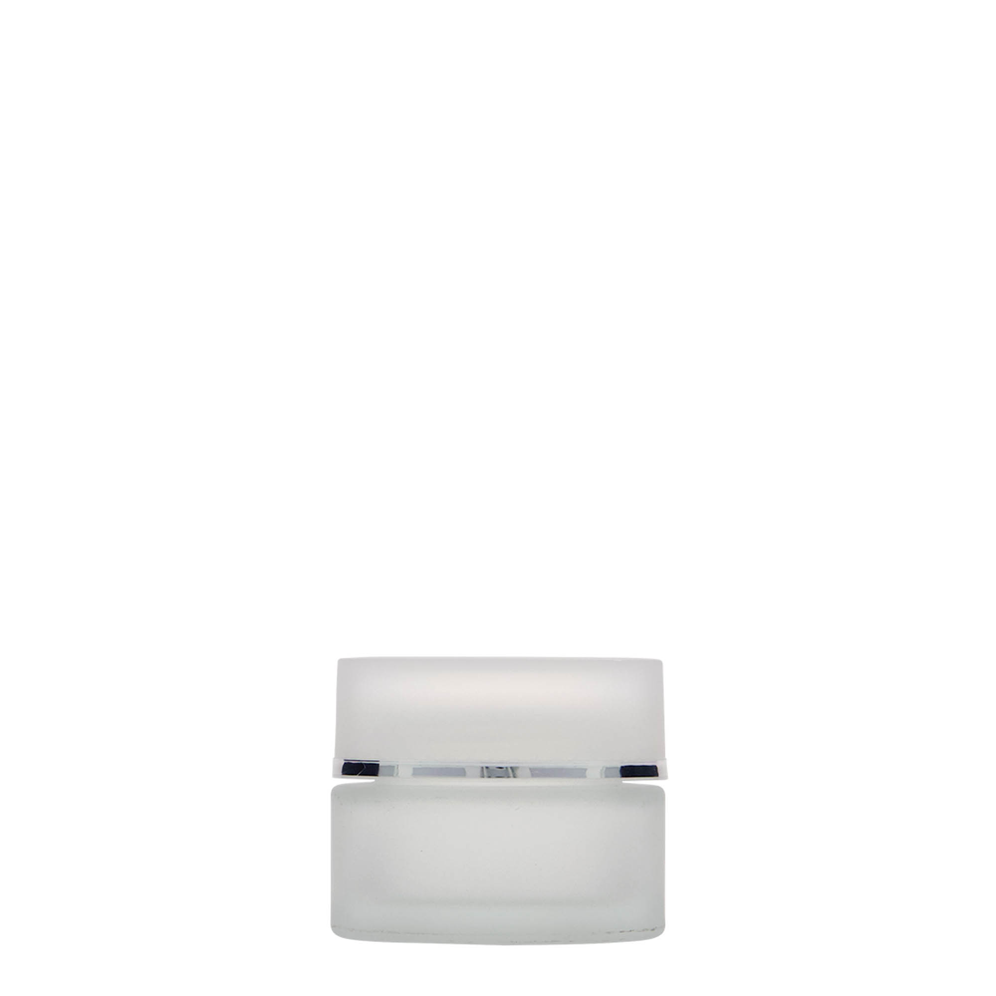 15 ml frasco 'Edição Platina', vidro, fosco, boca: tampa de rosca