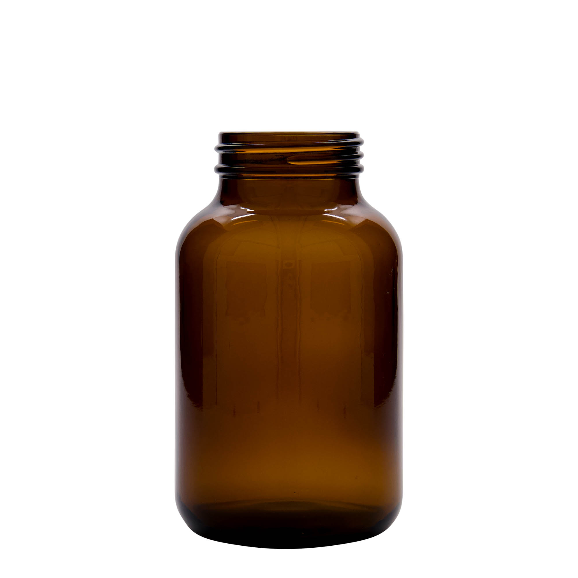 1.000 ml Frasco de boca larga, castanho, Boca: DIN 68 1.000 ml Frasco de boca larga, castanho, Boca: DIN 68