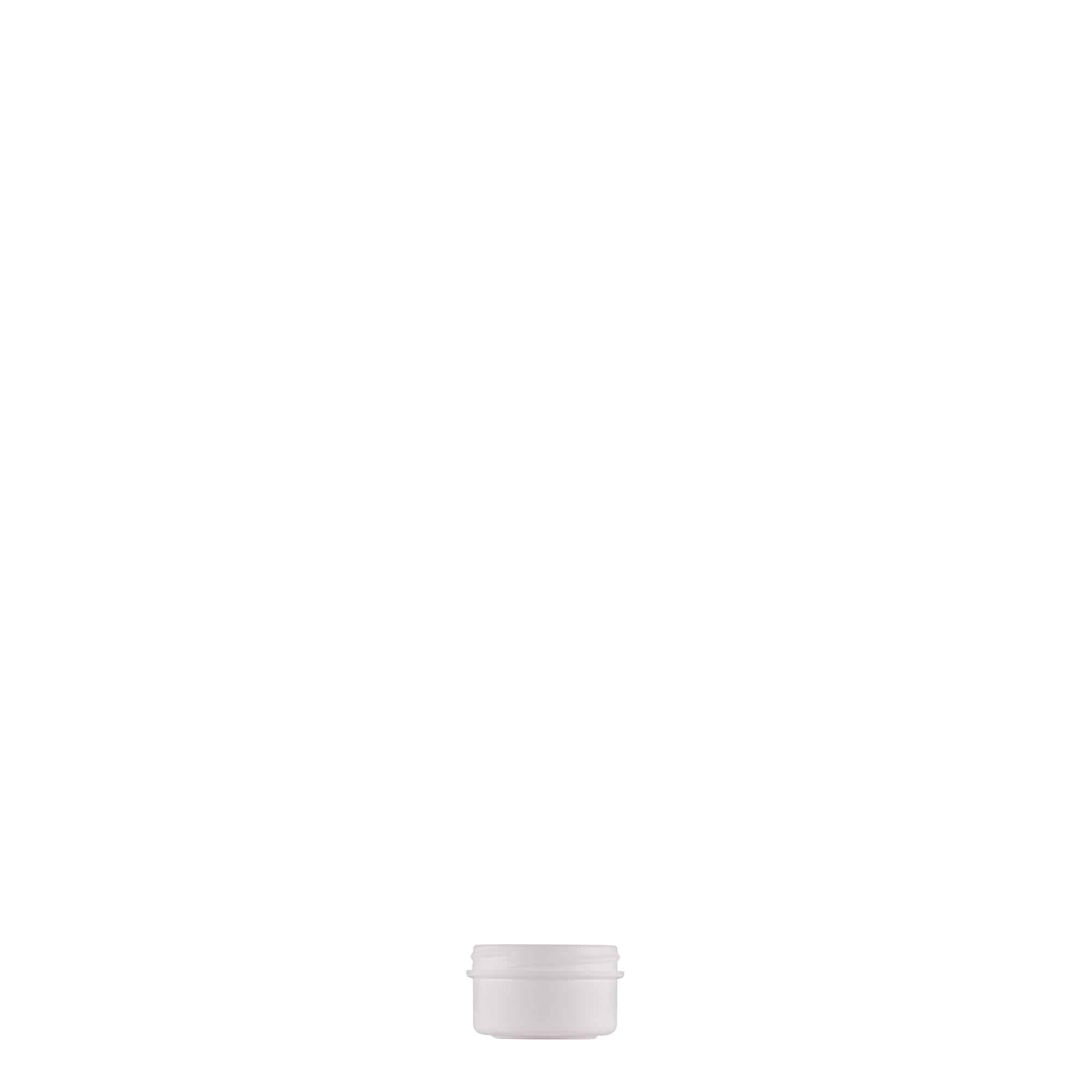 Dose de plástico de 6 ml 'White Line', PP, branco, abertura: tampa de rosca