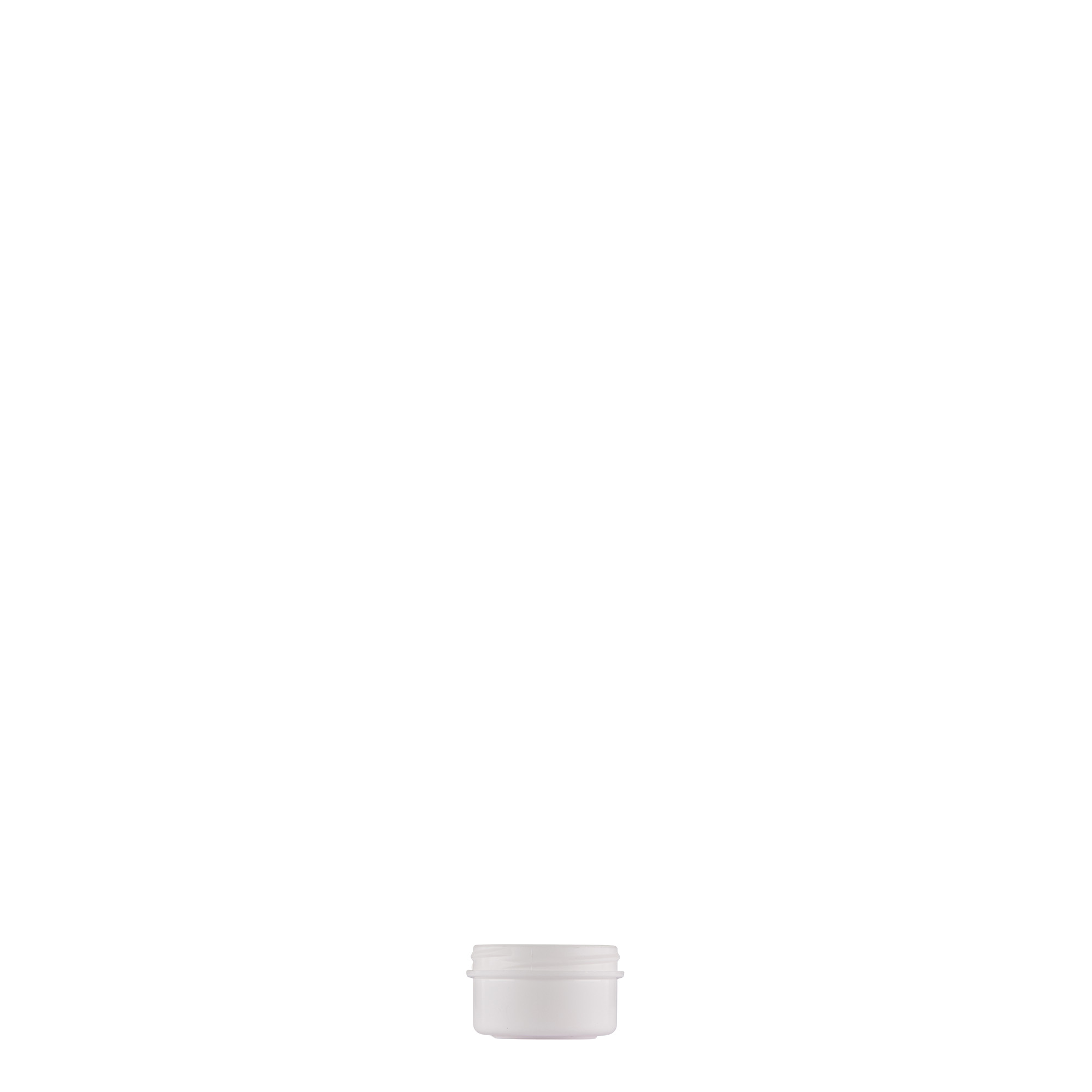 Dose de plástico de 6 ml 'White Line', PP, branco, abertura: tampa de rosca Dose de plástico de 6 ml 'White Line', PP, branco, abertura: tampa de rosca