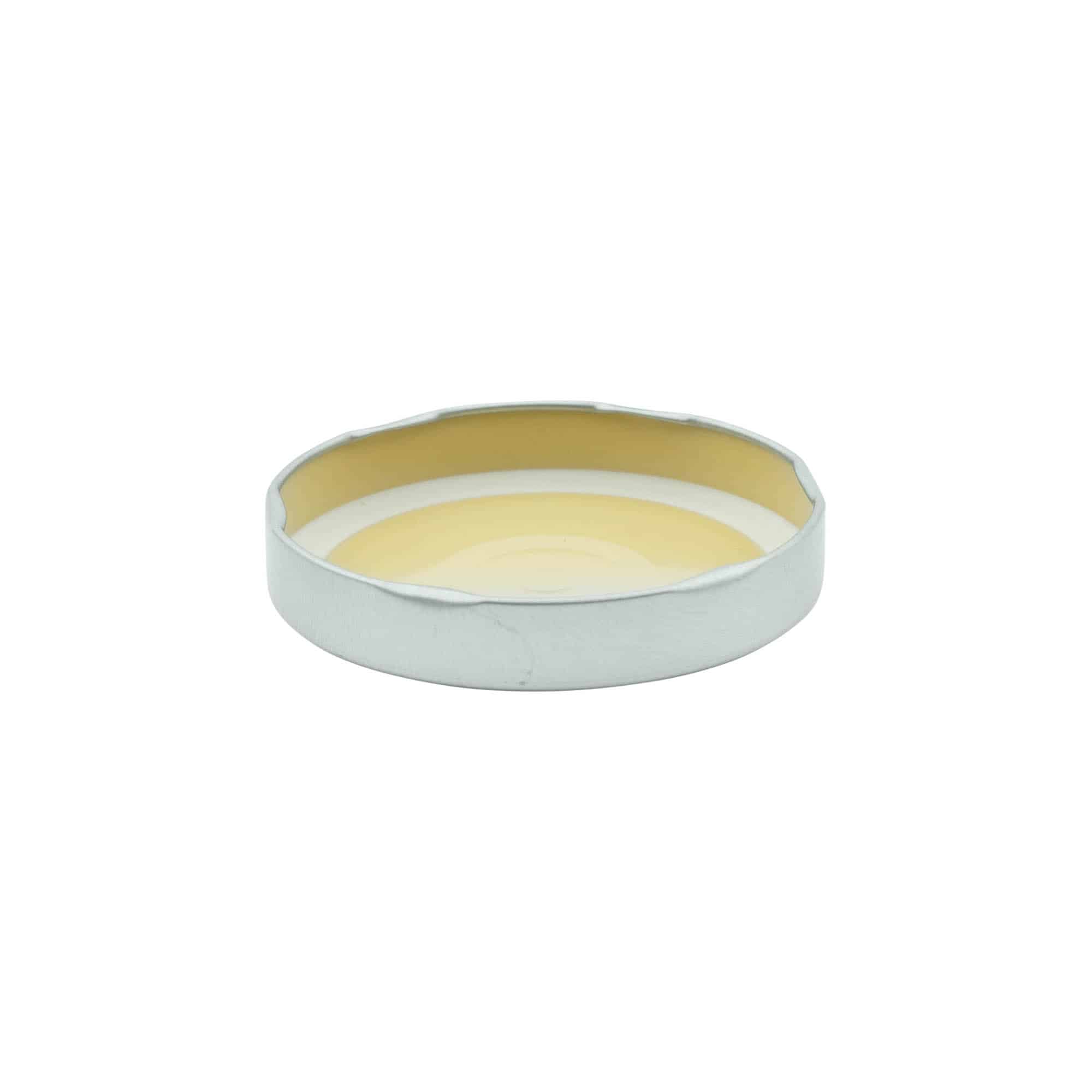 Tampa Deep-Twist-Off, folha de flandres, prateado, para boca: Deep-TO 82