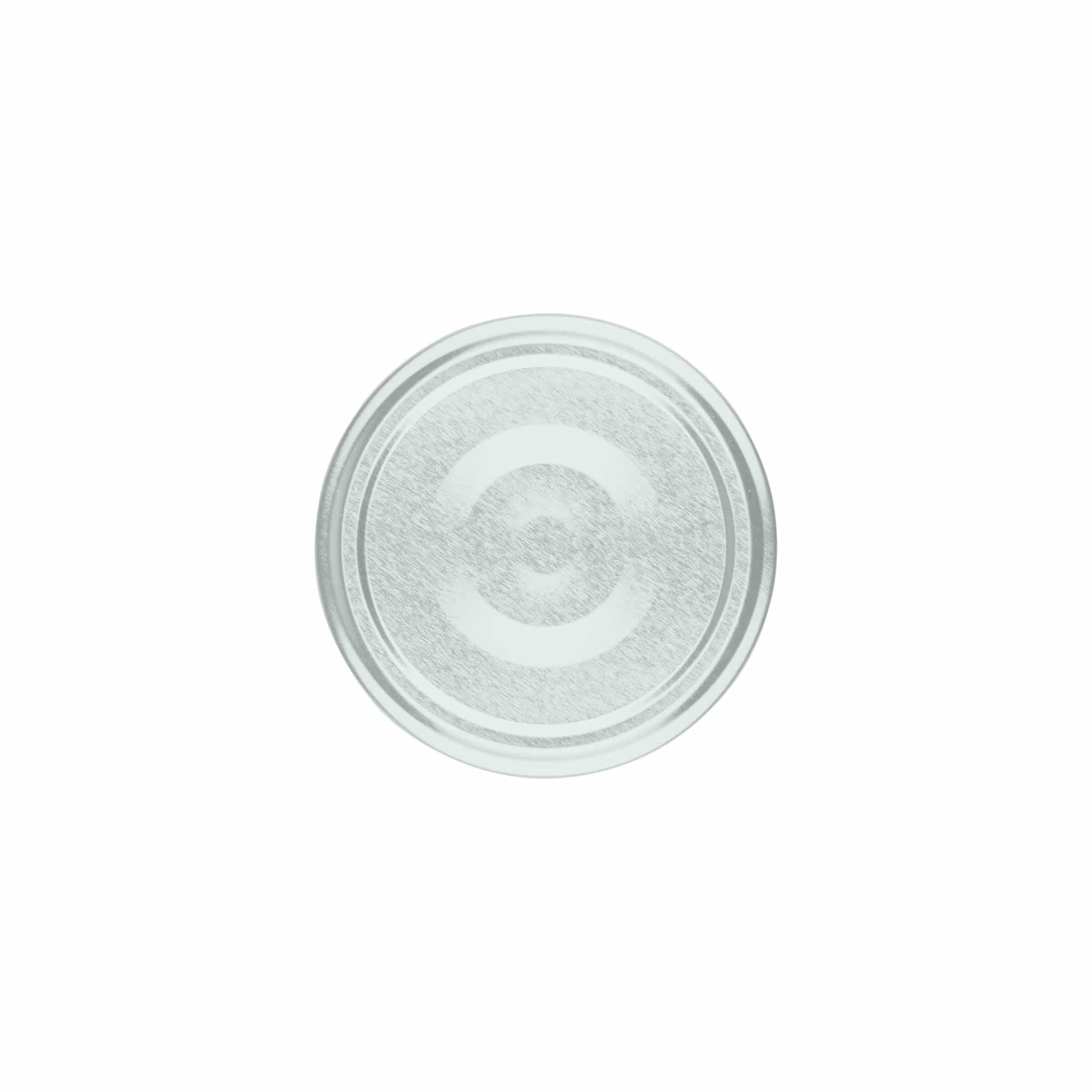 Tampa Twist-Off, chapa branca, prateada, para abertura: TO 66