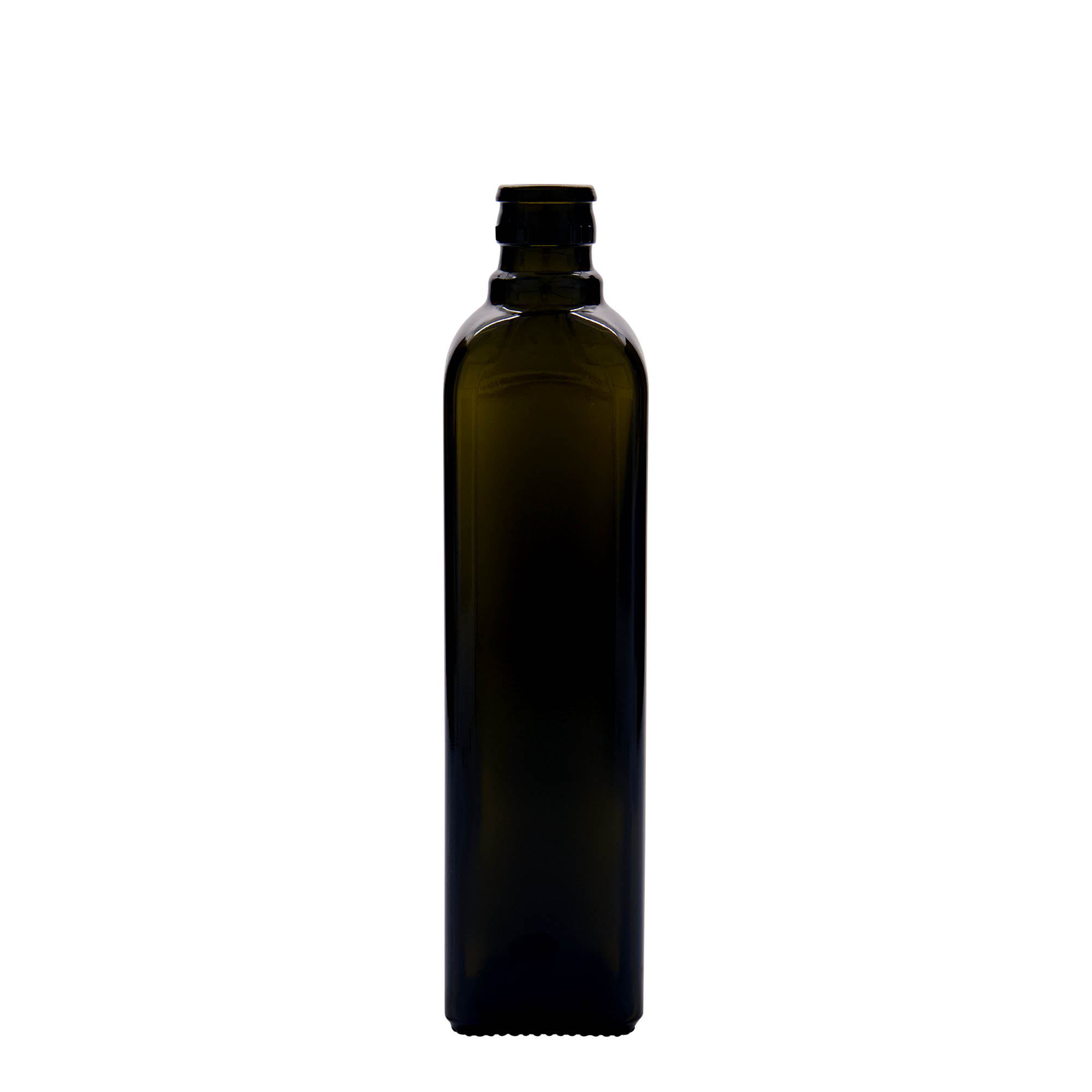 Garrafa de vinagre/óleo 'Quadra' 500 ml, vidro, quadrada, verde antigo, bocal: DOP Garrafa de vinagre/óleo 'Quadra' 500 ml, vidro, quadrada, verde antigo, bocal: DOP
