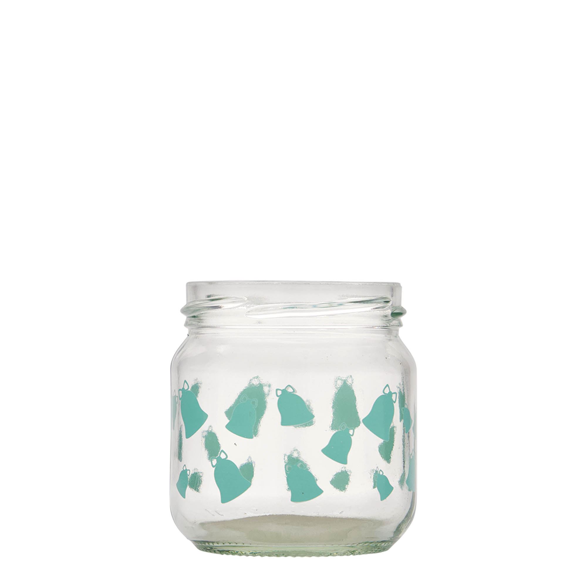 212 ml Frasco redondo, motivo: Sino, campainha, boca: Twist-Off (TO 66)