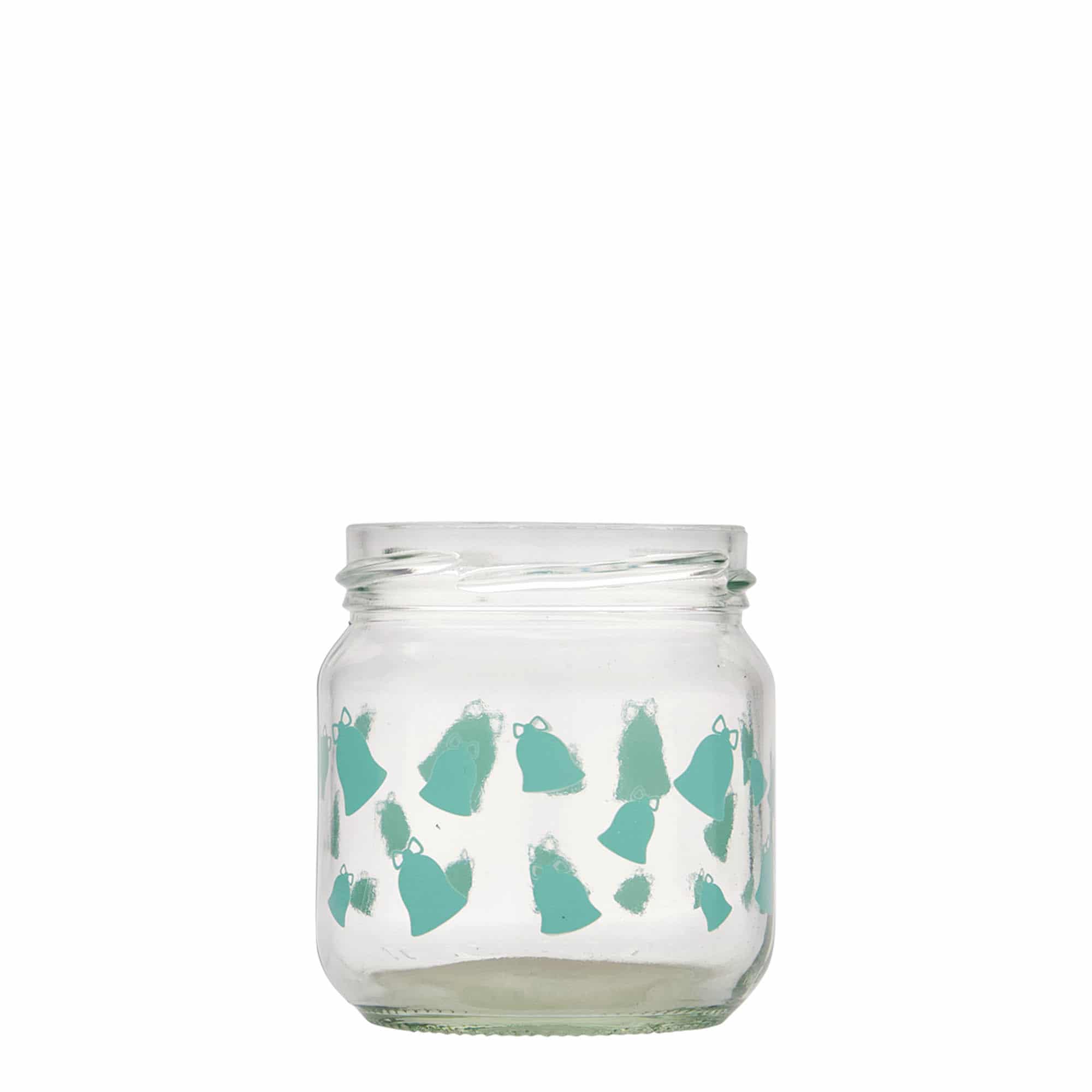 212 ml Frasco redondo, motivo: Sino, campainha, boca: Twist-Off (TO 66)