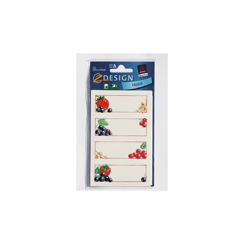 Etiquetas com formas 'Groselha', retangular, papel, várias cores Etiquetas com formas 'Groselha', retangular, papel, várias cores
