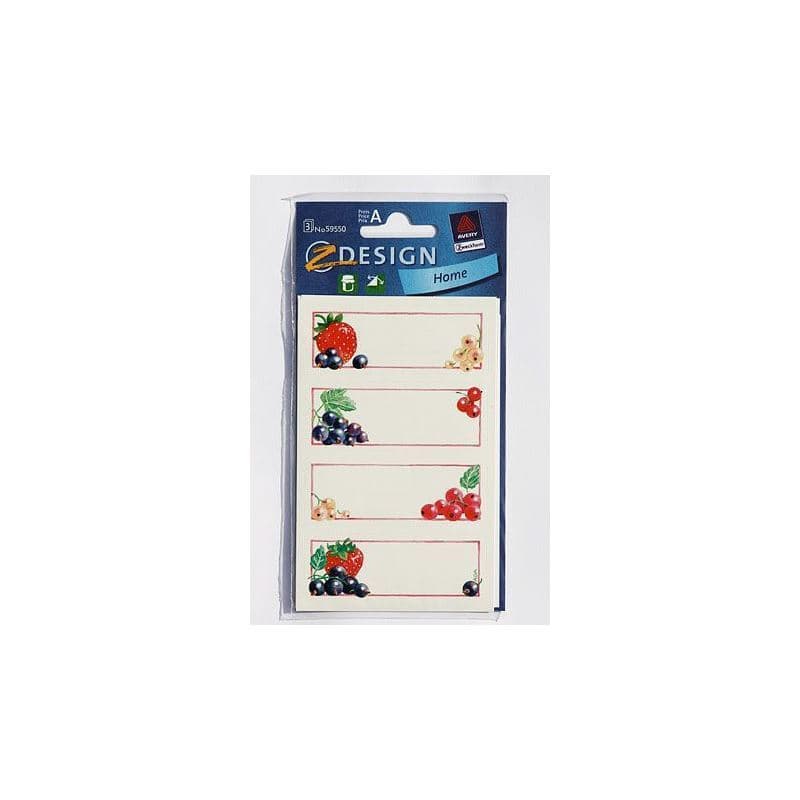 Zweckform Etiquetas 'Groselhas', retangulares, papel, multicolor