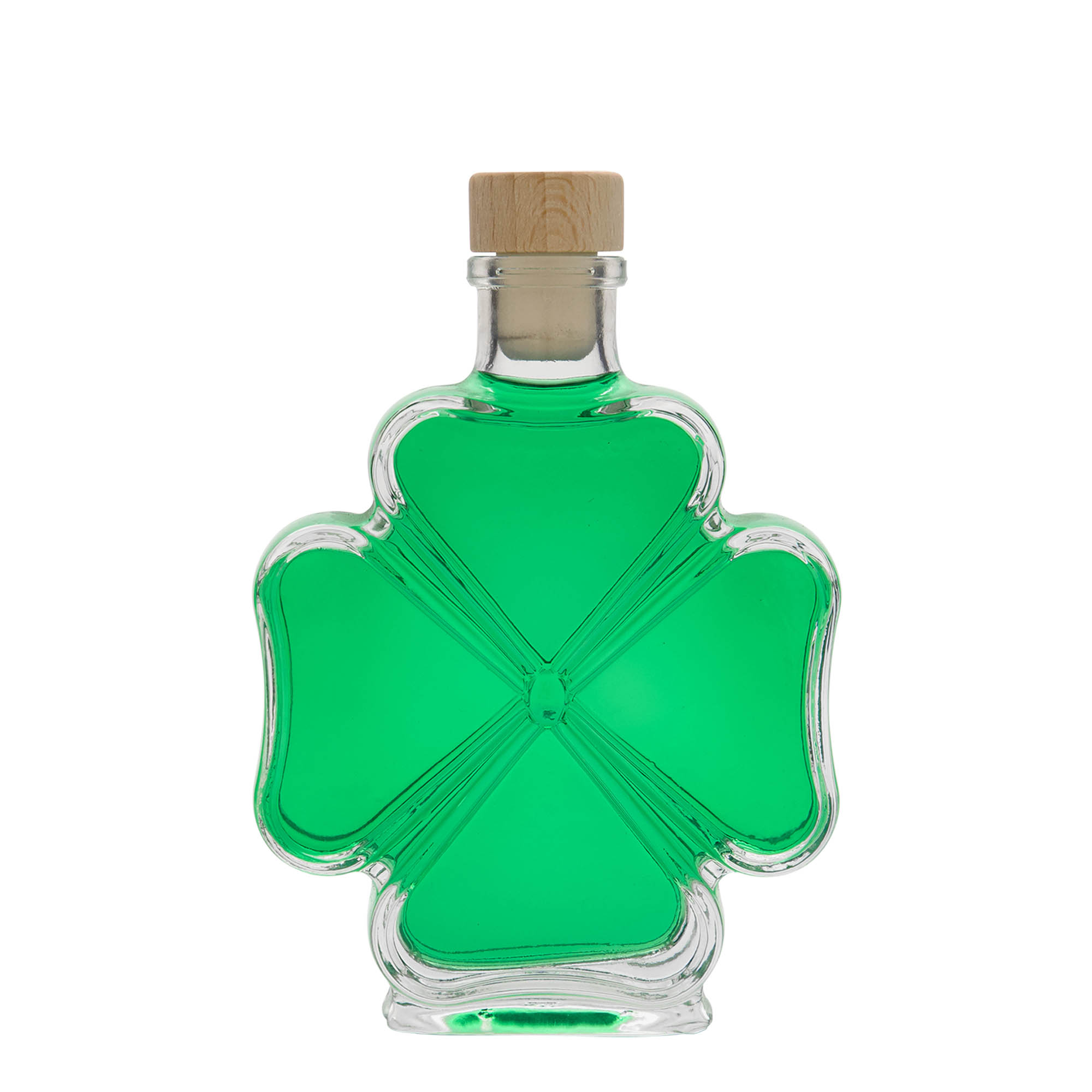 Garrafa de vidro de 200 ml 'Trevo', Boca: Cortiça Garrafa de vidro de 200 ml 'Trevo', Boca: Cortiça