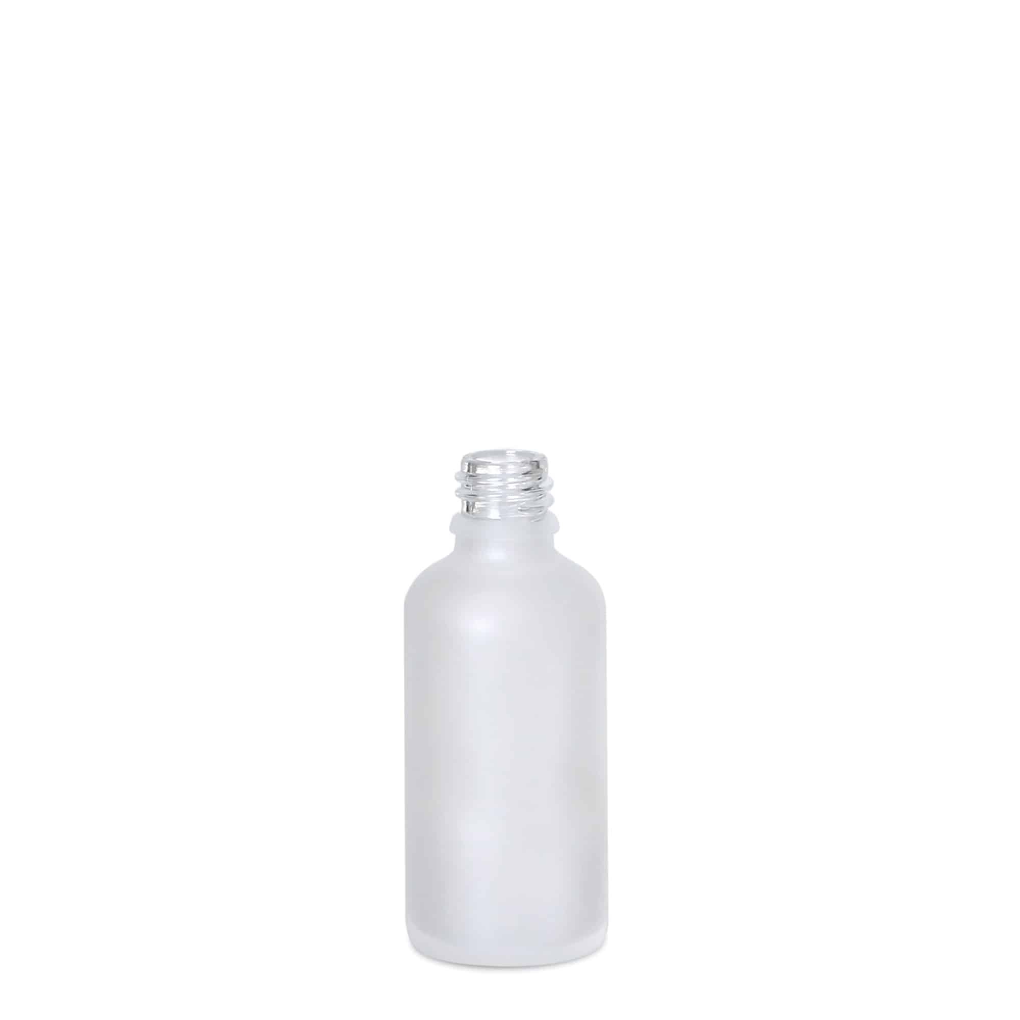 Frasco medicinal 50 ml, vidro, castanho fosco, boca: DIN 18 Frasco medicinal 50 ml, vidro, castanho fosco, boca: DIN 18