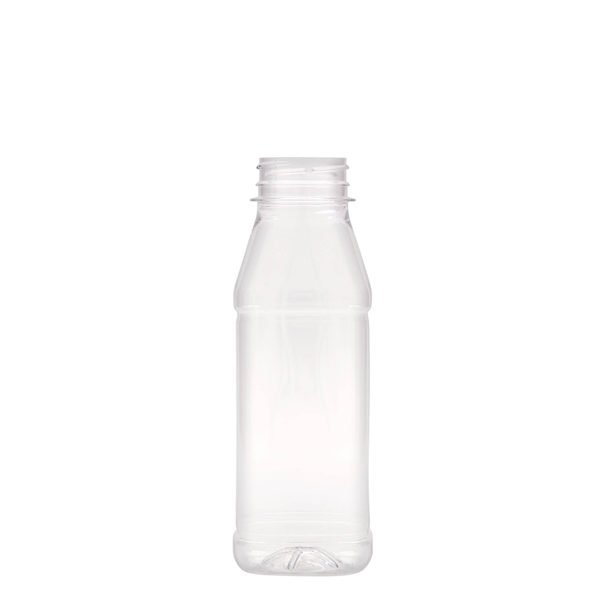 Garrafa PET de 330 ml 'Milk and Juice Carré', quadrada, plástico, boca: 38 mm Garrafa PET de 330 ml 'Milk and Juice Carré', quadrada, plástico, boca: 38 mm