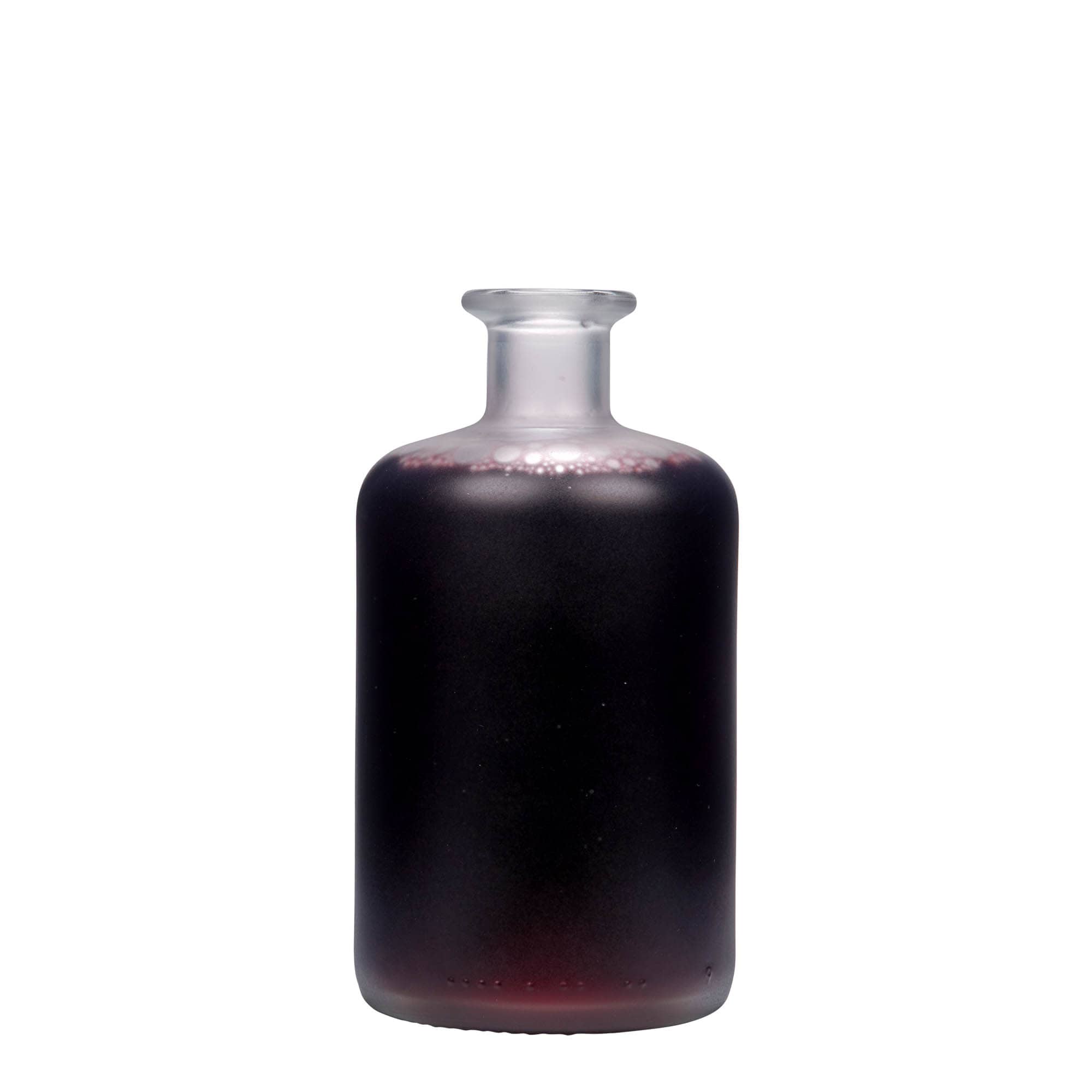 Garrafa de vidro de 500 ml para farmacêutico, gelo, boca: cortiça