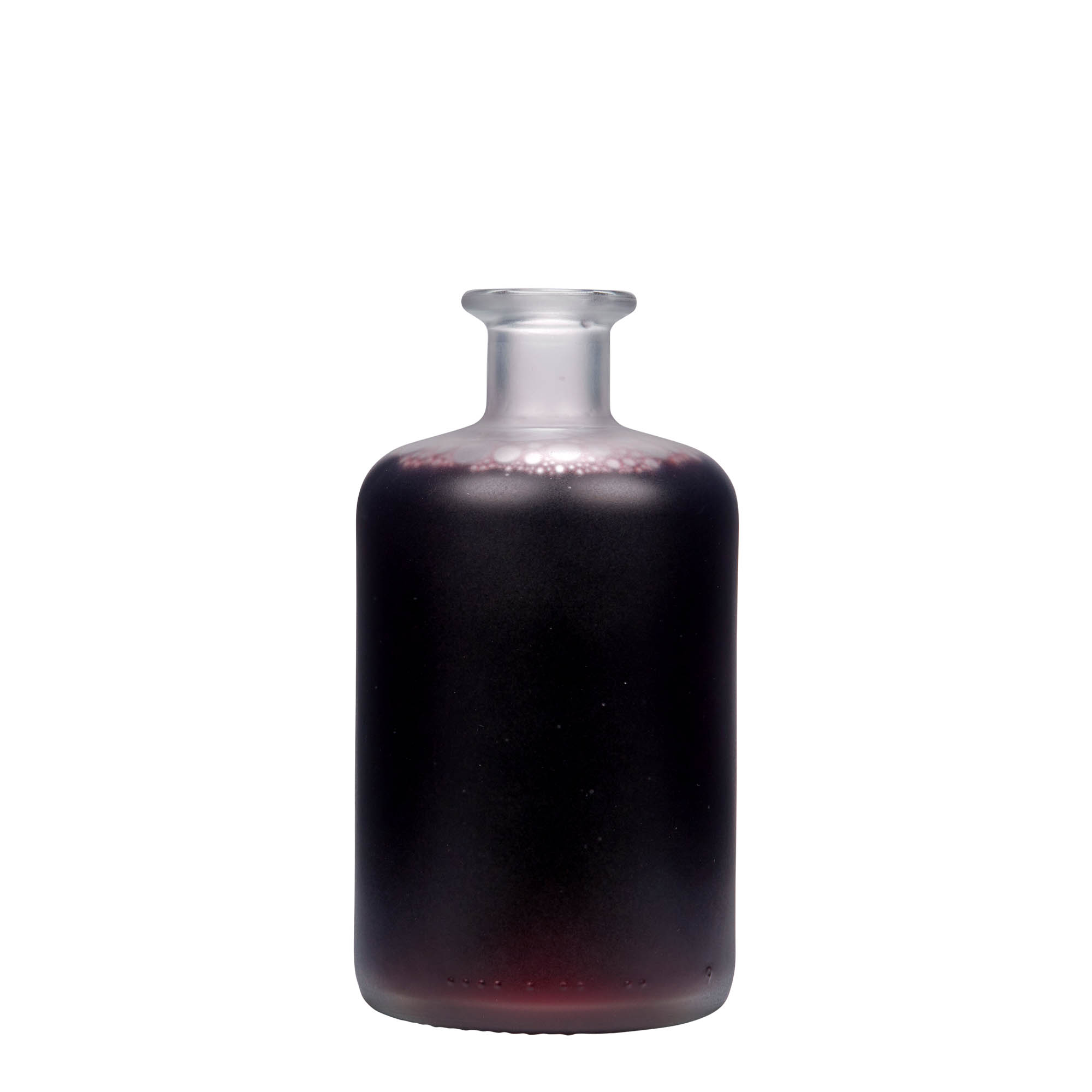 Garrafa de vidro de 500 ml para farmacêutico, gelo, boca: cortiça