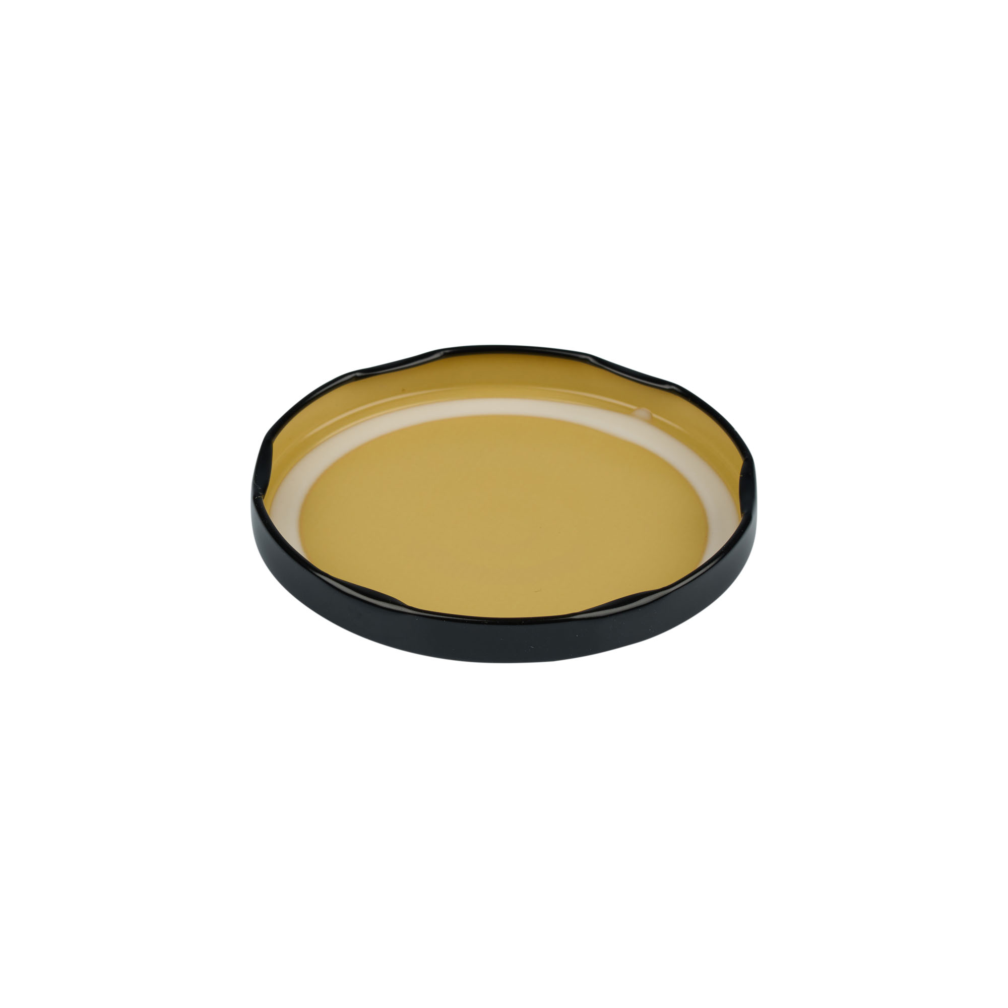 Tampa Twist-Off, folha de ferro, preta, para abertura: TO 82 Tampa Twist-Off, folha de ferro, preta, para abertura: TO 82