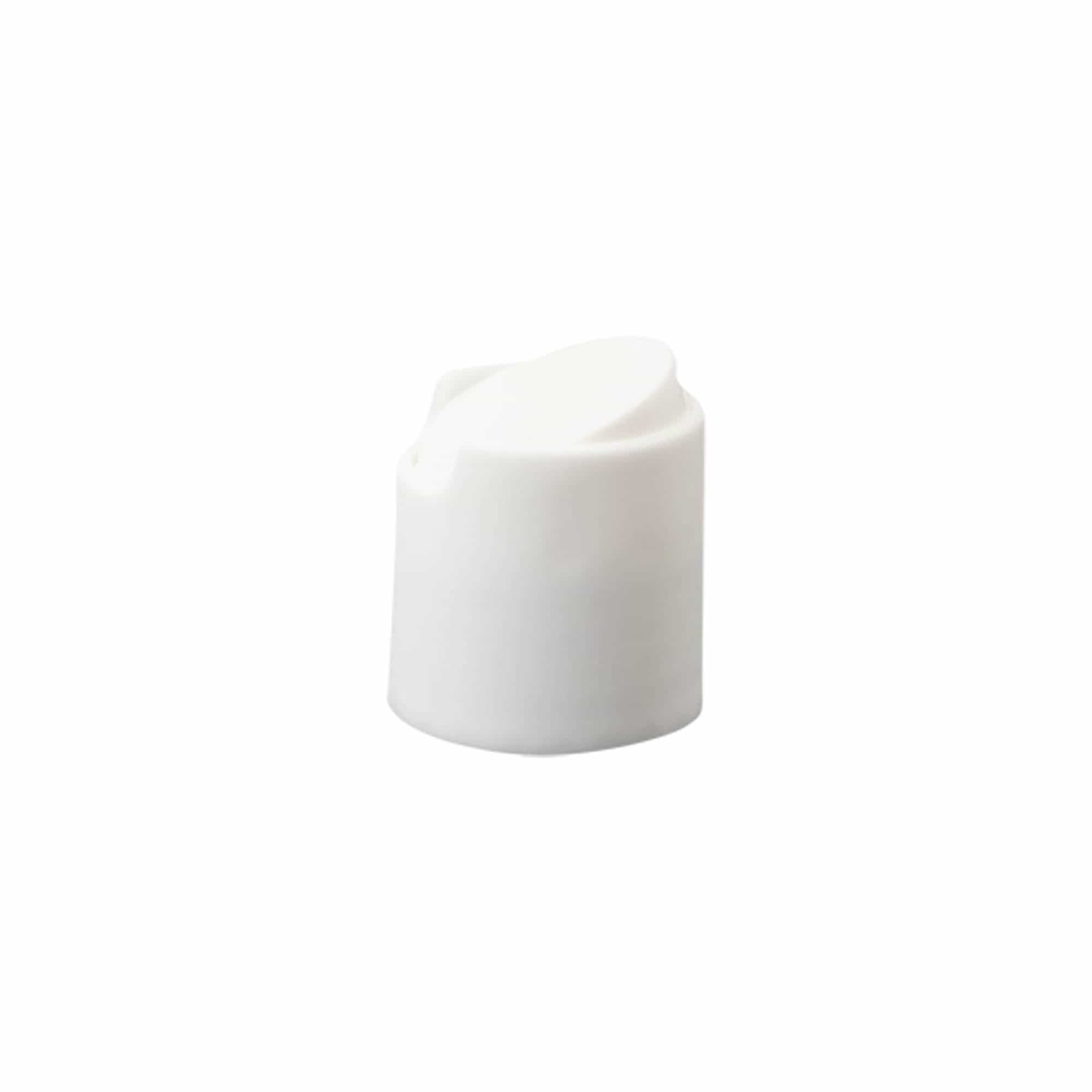 Tampa de rosca Disc Top, plástico PP, branca, para bocal: 24/410