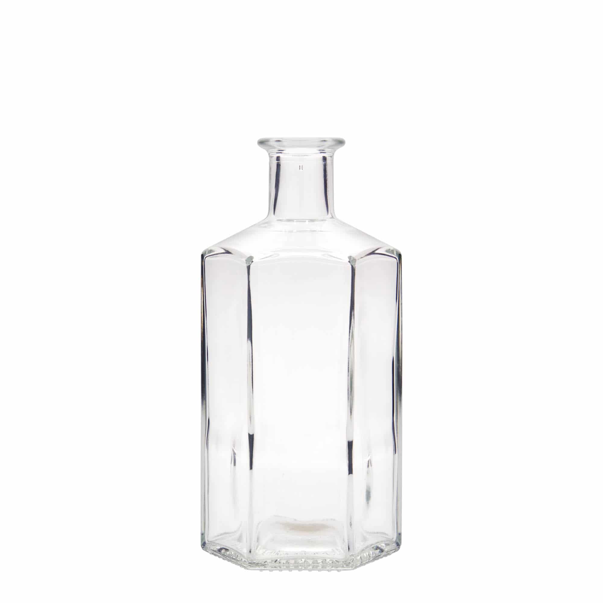 500 ml Garrafa de vidro farmacêutica 'Jimmy', hexagonal, boca: Cortiça 500 ml Garrafa de vidro farmacêutica 'Jimmy', hexagonal, boca: Cortiça