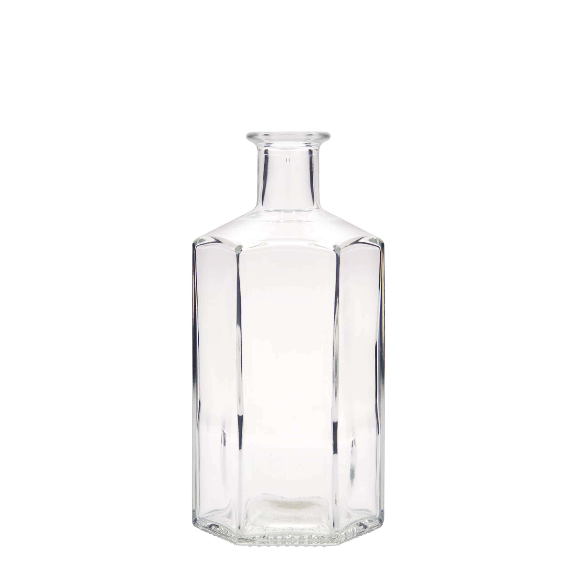 Garrafa de vidro de 500 ml Farmacêutico 'Jimmy', hexagonal, boca: cortiça