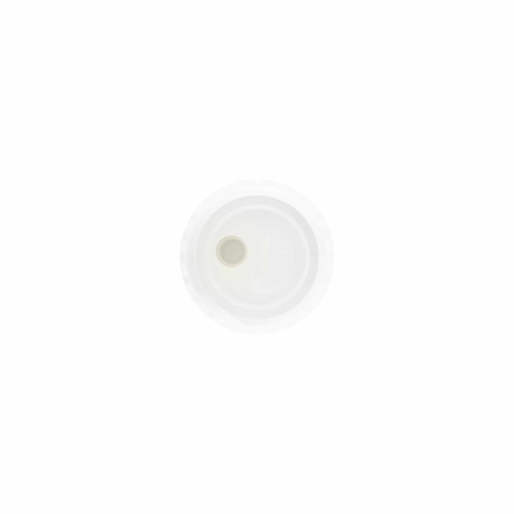 Tampa de rosca Disc Top, plástico PP, branco, para boca: 24/410