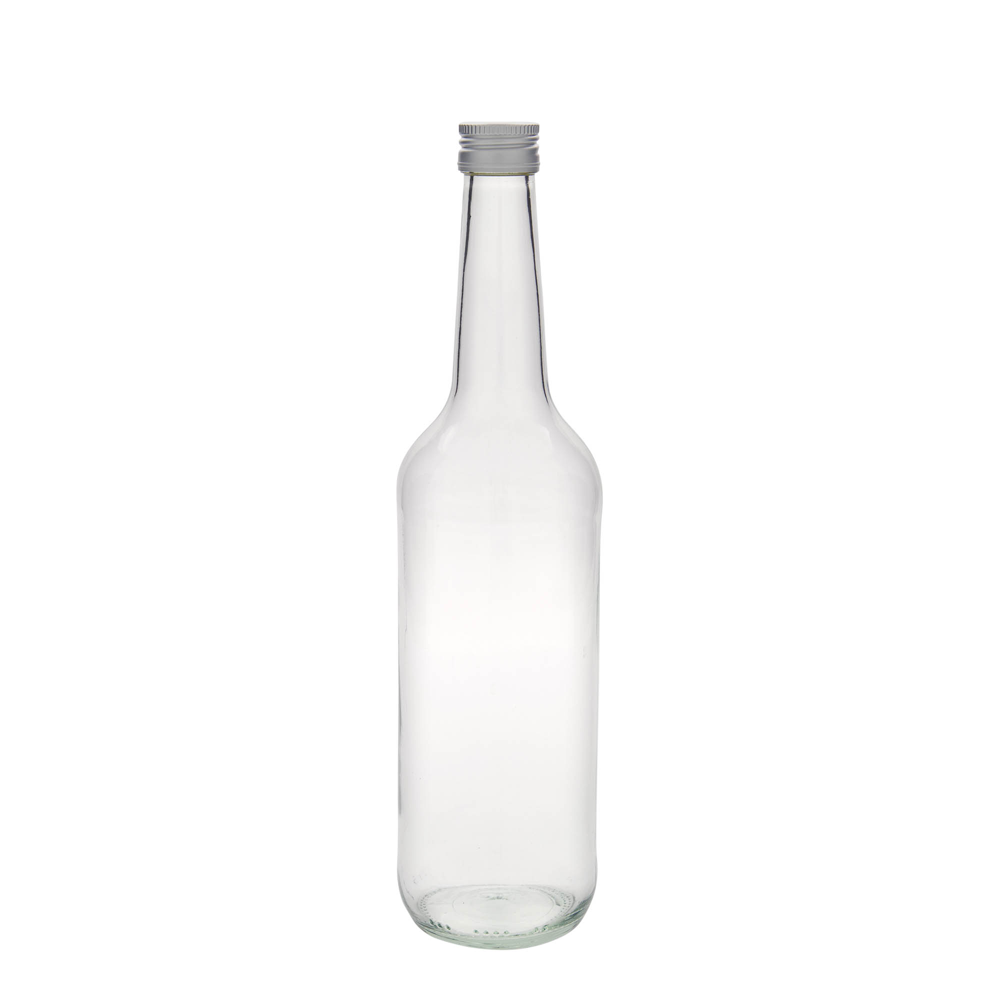 Garrafa de vidro de 700 ml, pescoço direito, boca: PP 28 Garrafa de vidro de 700 ml, pescoço direito, boca: PP 28