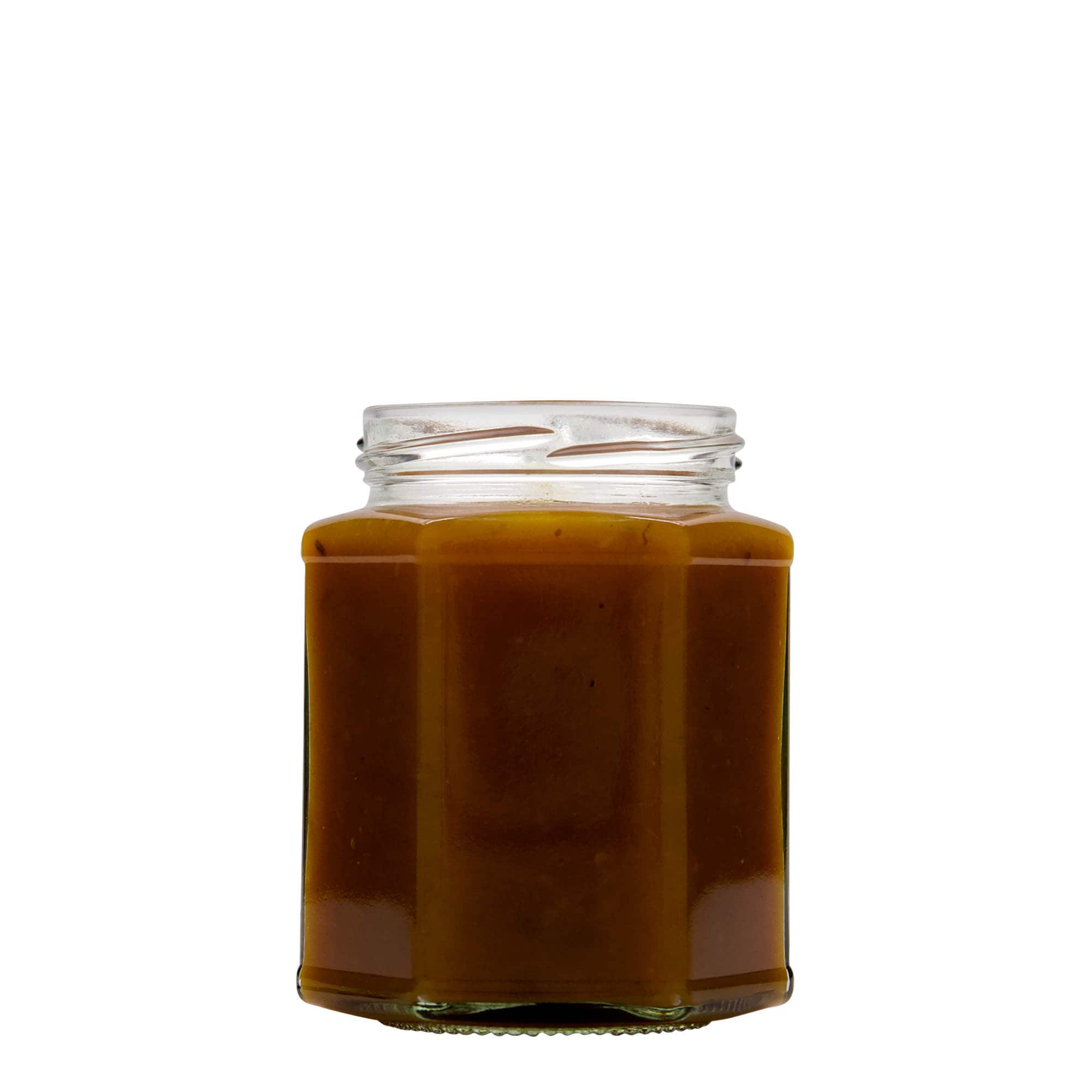 324 ml frasco hexagonal, boca: Twist-Off (TO 66) 324 ml frasco hexagonal, boca: Twist-Off (TO 66)