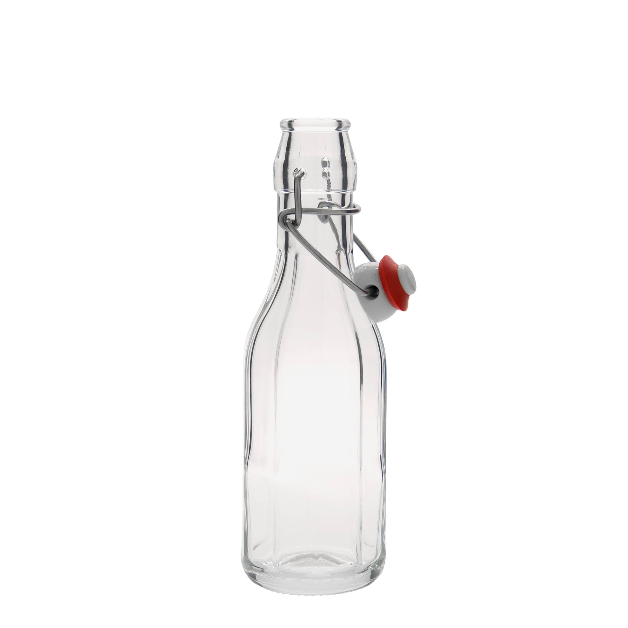 Frasco de vidro de 250 ml 'Bravo', decagonal, boca: fecho de mola Frasco de vidro de 250 ml 'Bravo', decagonal, boca: fecho de mola