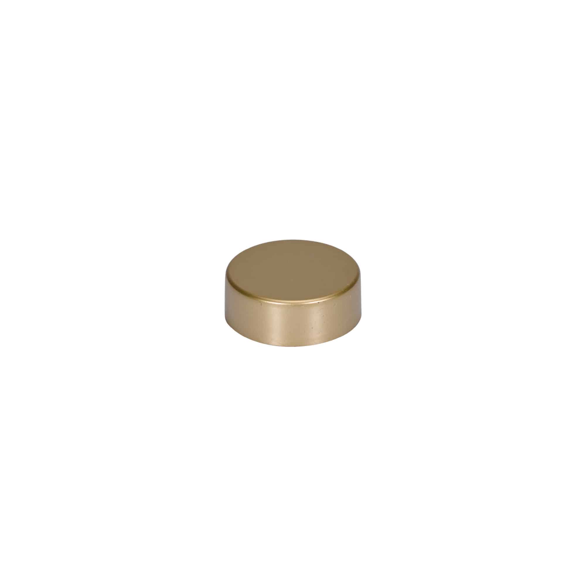 Tampa de rosca, plástico ABS, dourado fosco, para bocal: GPI 33/400 Tampa de rosca, plástico ABS, dourado fosco, para bocal: GPI 33/400